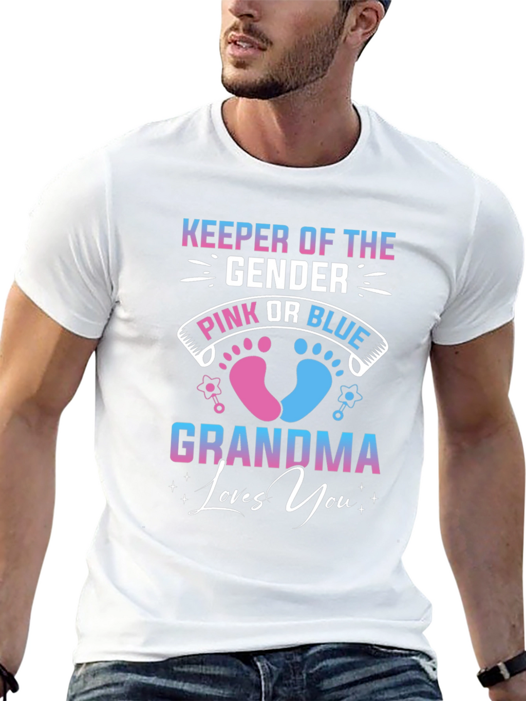 Gender Reveal Grandma T-Shirt - Keeper of the Gender
