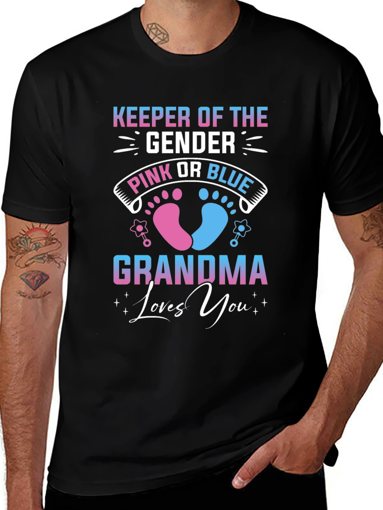 Gender Reveal Grandma T-Shirt - Keeper of the Gender