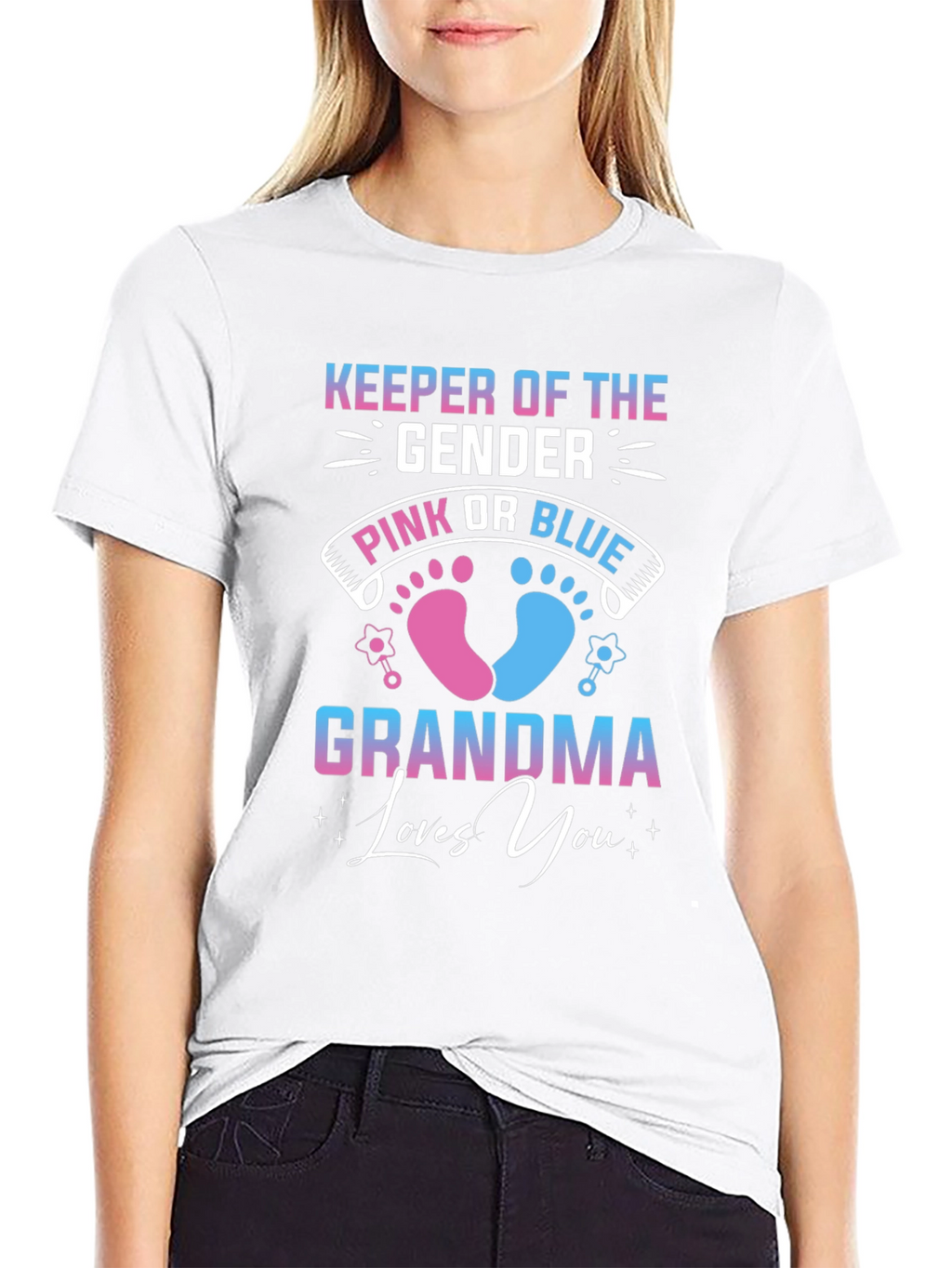 Gender Reveal Grandma T-Shirt - Keeper of the Gender