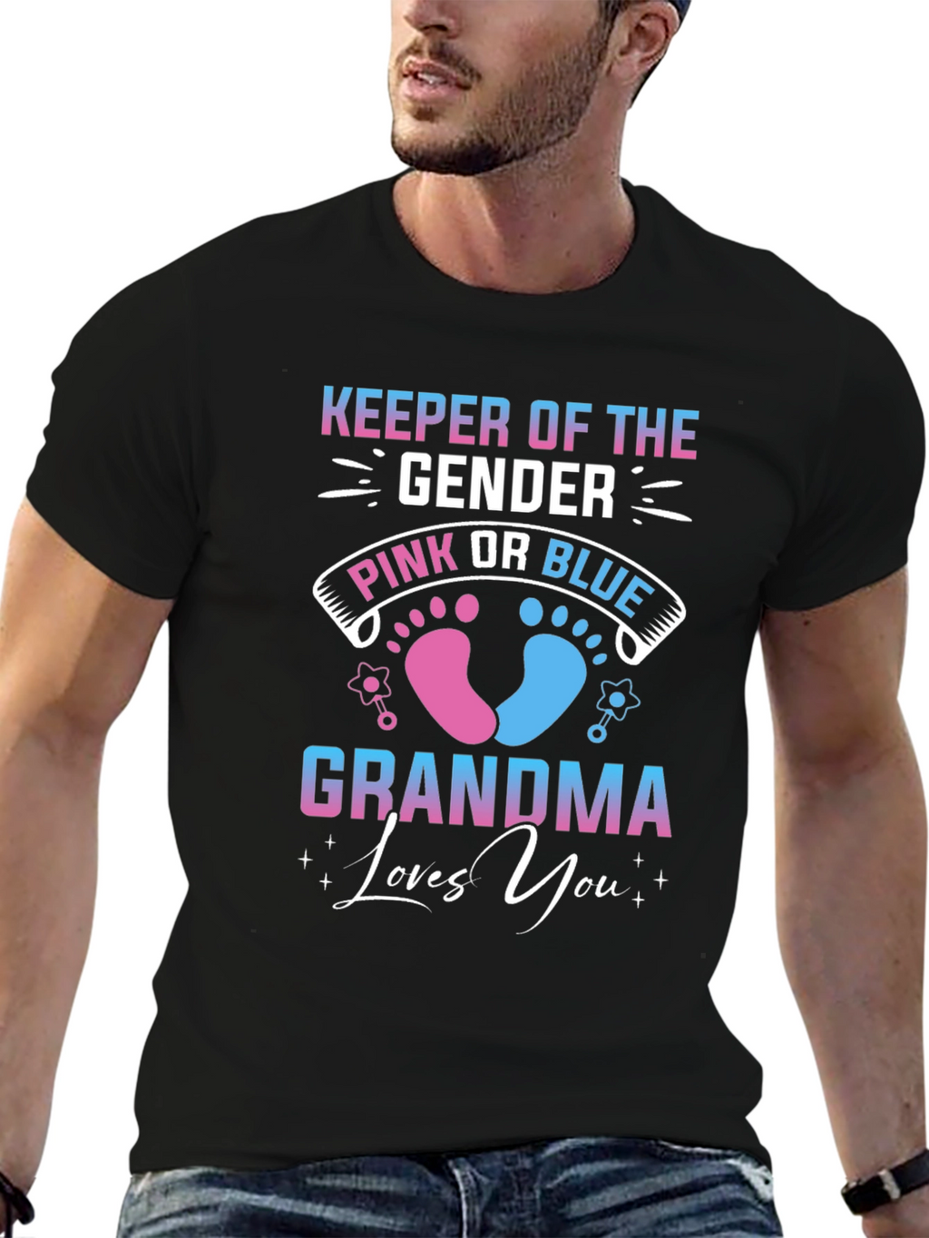 Gender Reveal Grandma T-Shirt - Keeper of the Gender