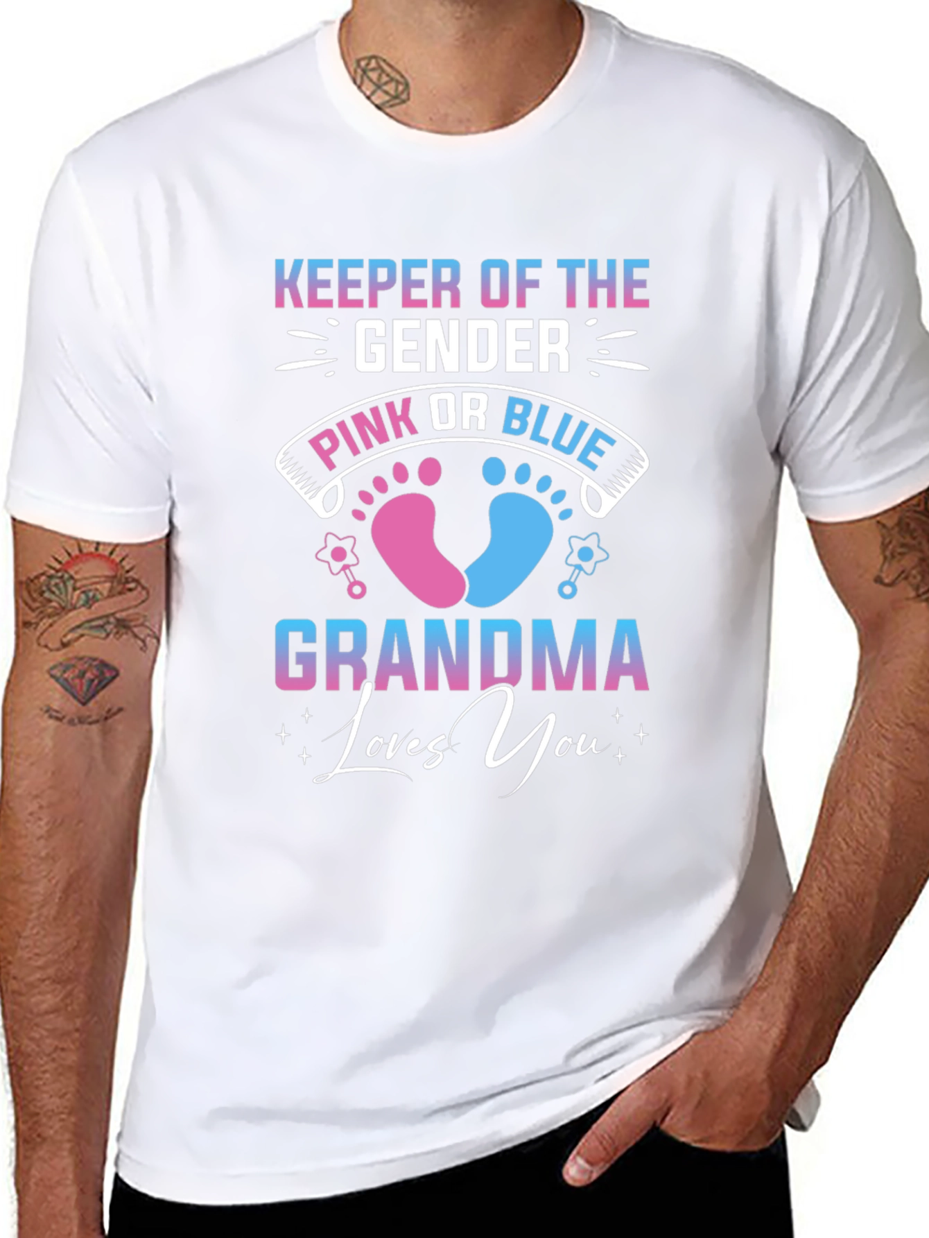 Gender Reveal Grandma T-Shirt - Keeper of the Gender