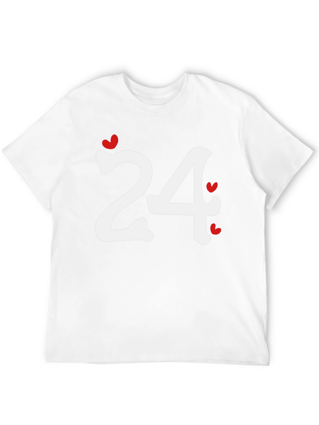 Heart Number 24 Black T-Shirt