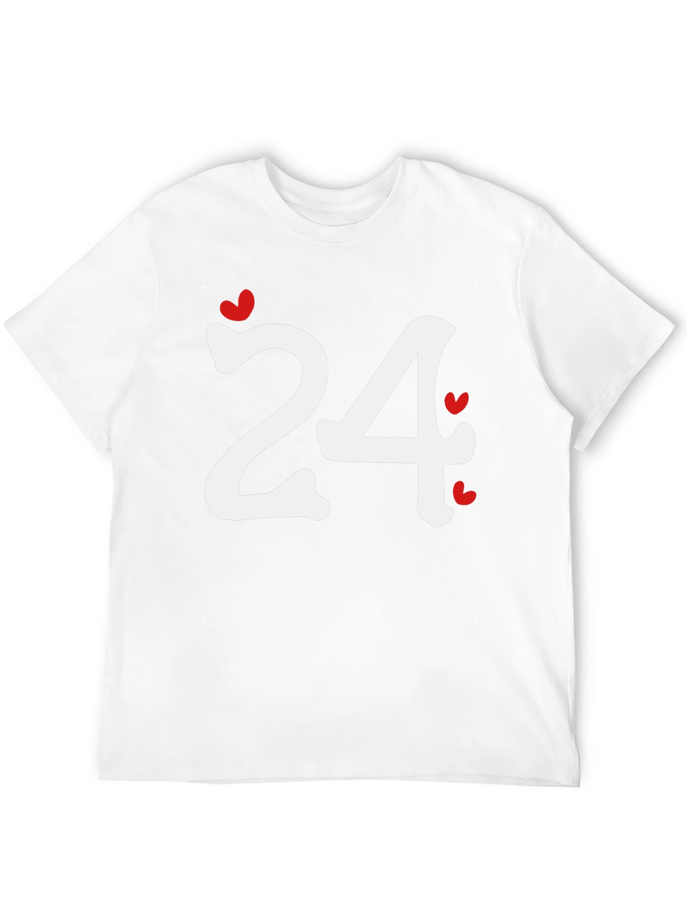 Heart Number 24 Black T-Shirt