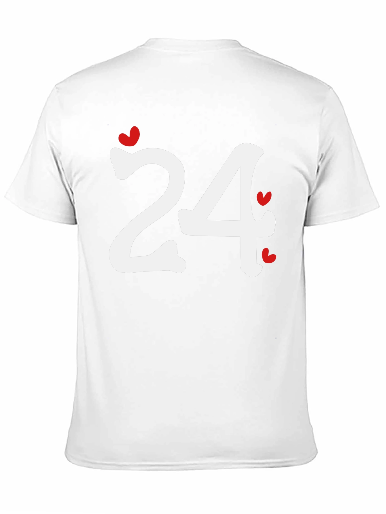 Heart Number 24 Black T-Shirt