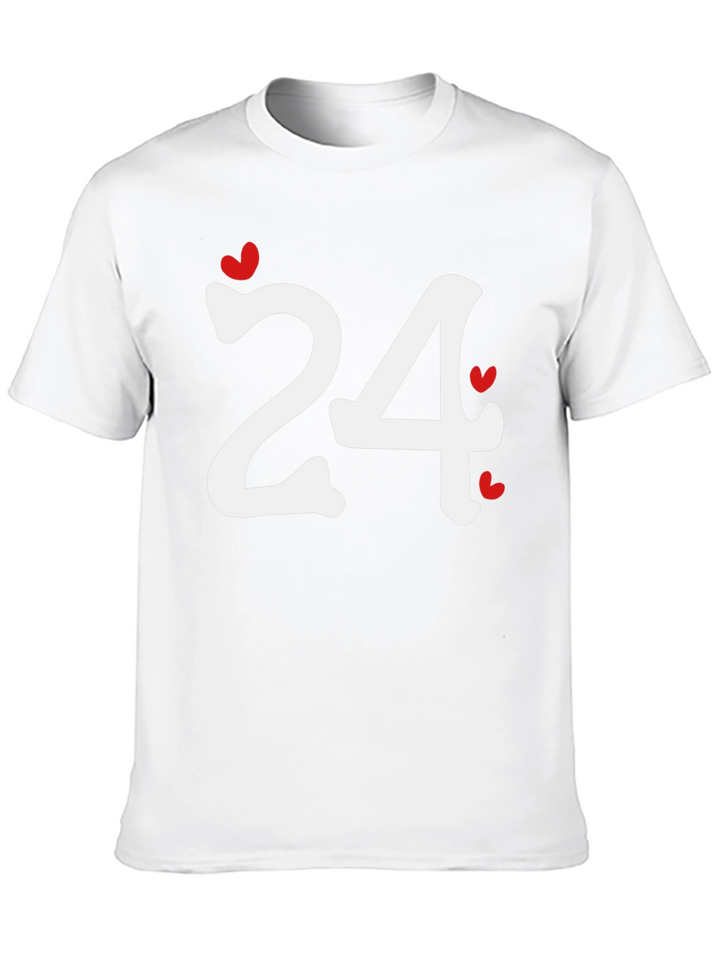 Heart Number 24 Black T-Shirt