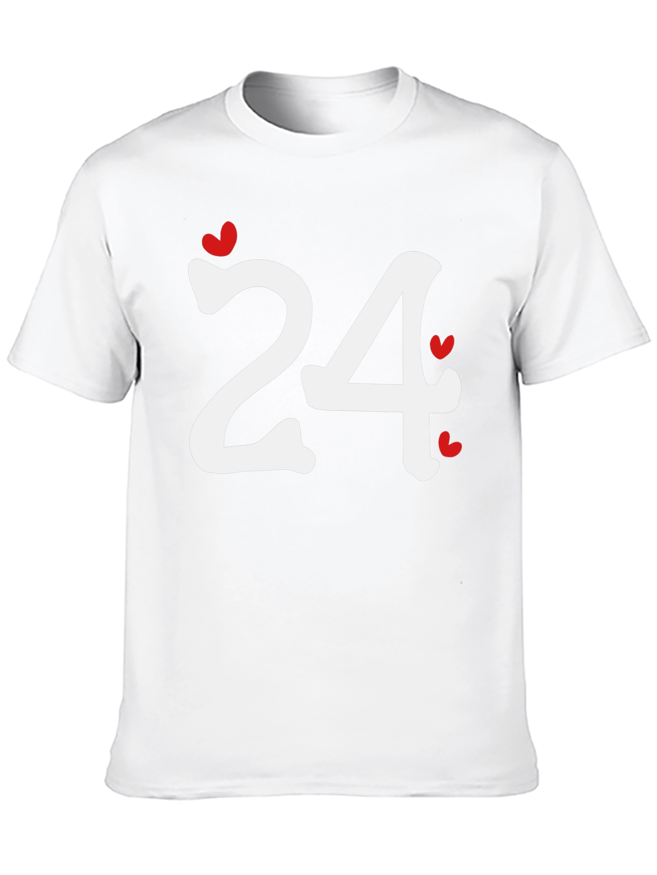Heart Number 24 Black T-Shirt