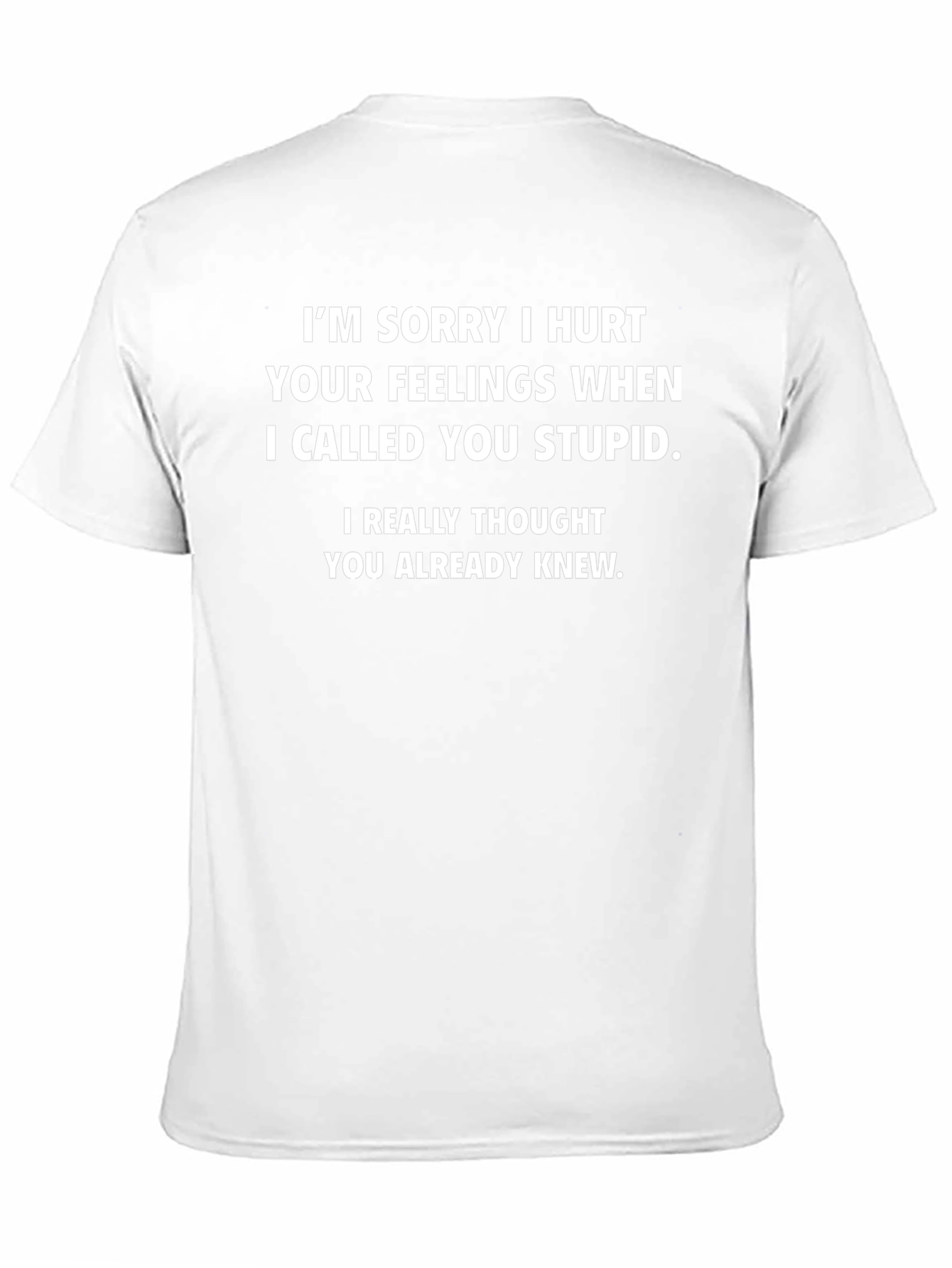 Funny Statement Graphic Tee - I Called You Stupid