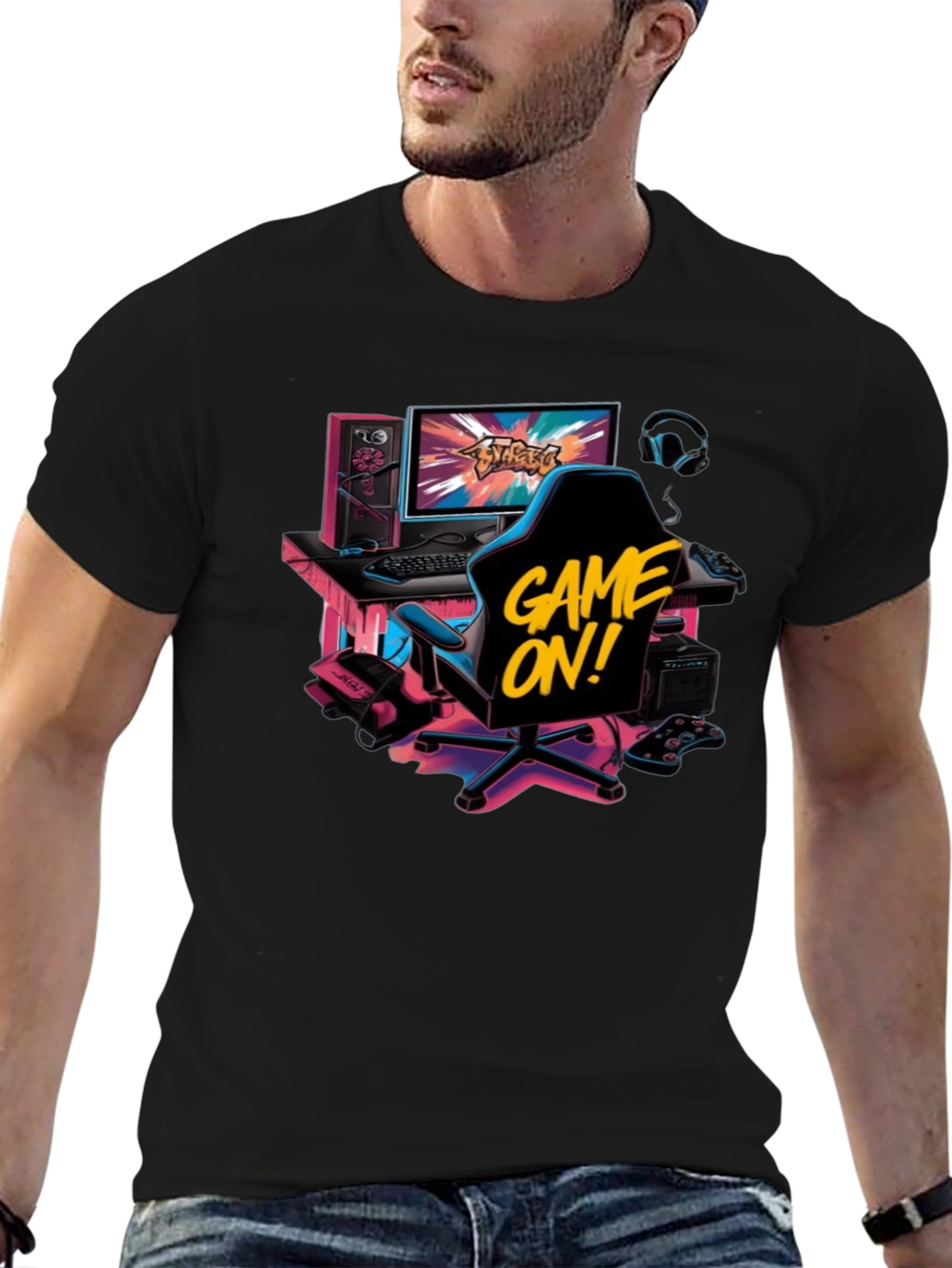 Game On! Graphic Print T-Shirt