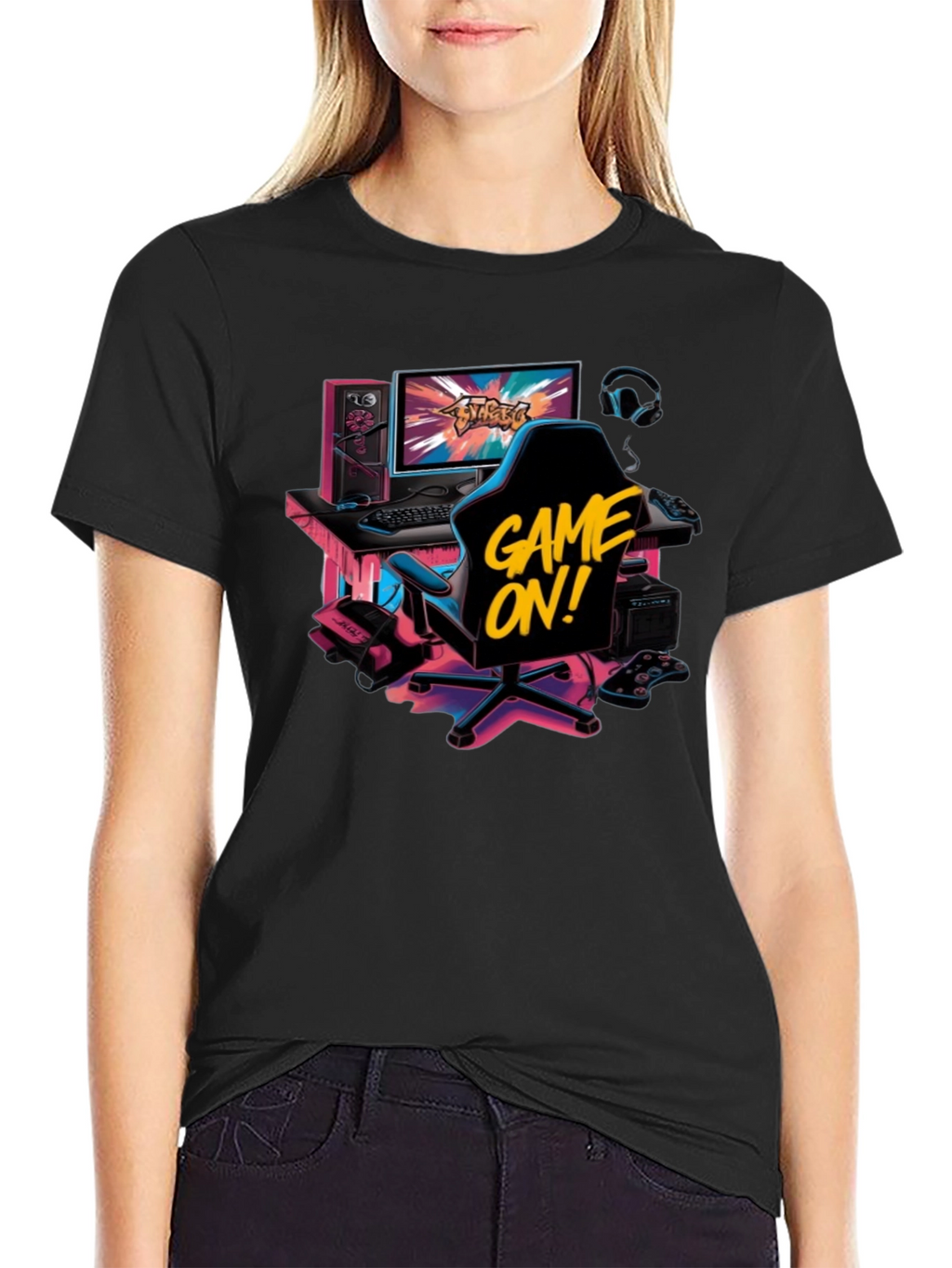 Game On! Graphic Print T-Shirt