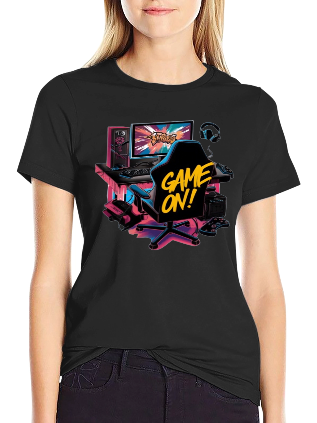 Game On! Graphic Print T-Shirt