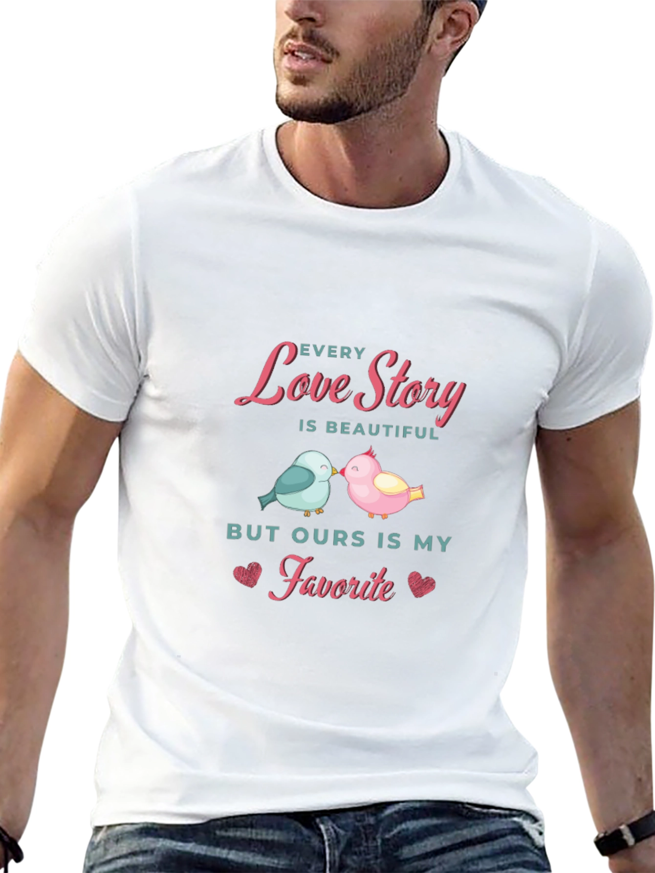 Every Love Story T-Shirt - Romantic Couple Bird Design