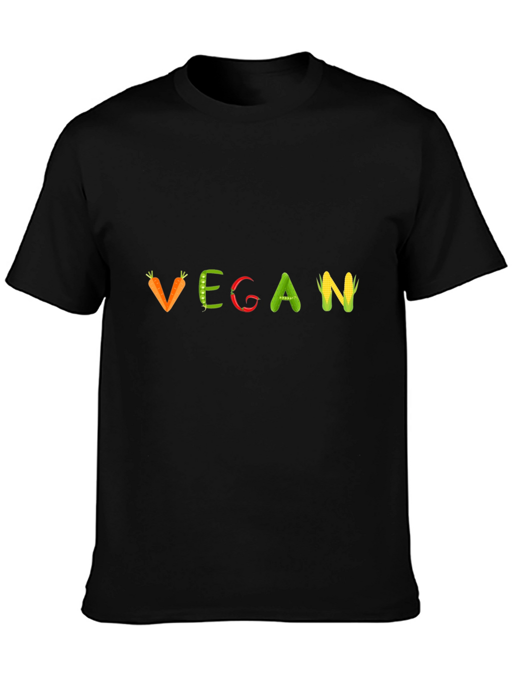 Vegan Graphic T-Shirt - Food Lettering