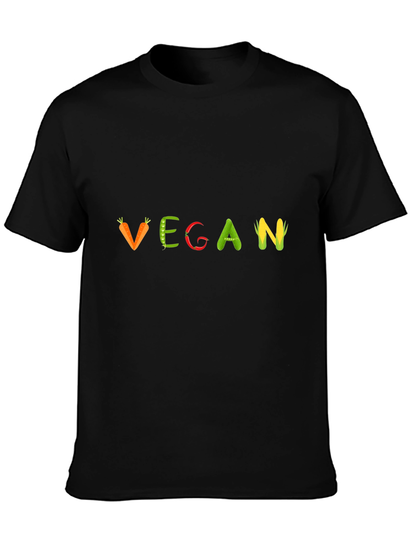 Vegan Graphic T-Shirt - Food Lettering