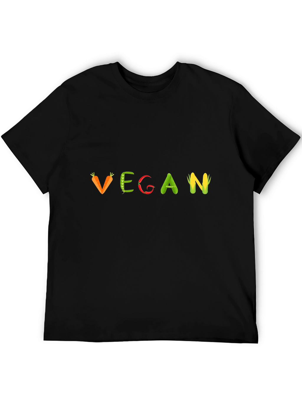 Vegan Graphic T-Shirt - Food Lettering