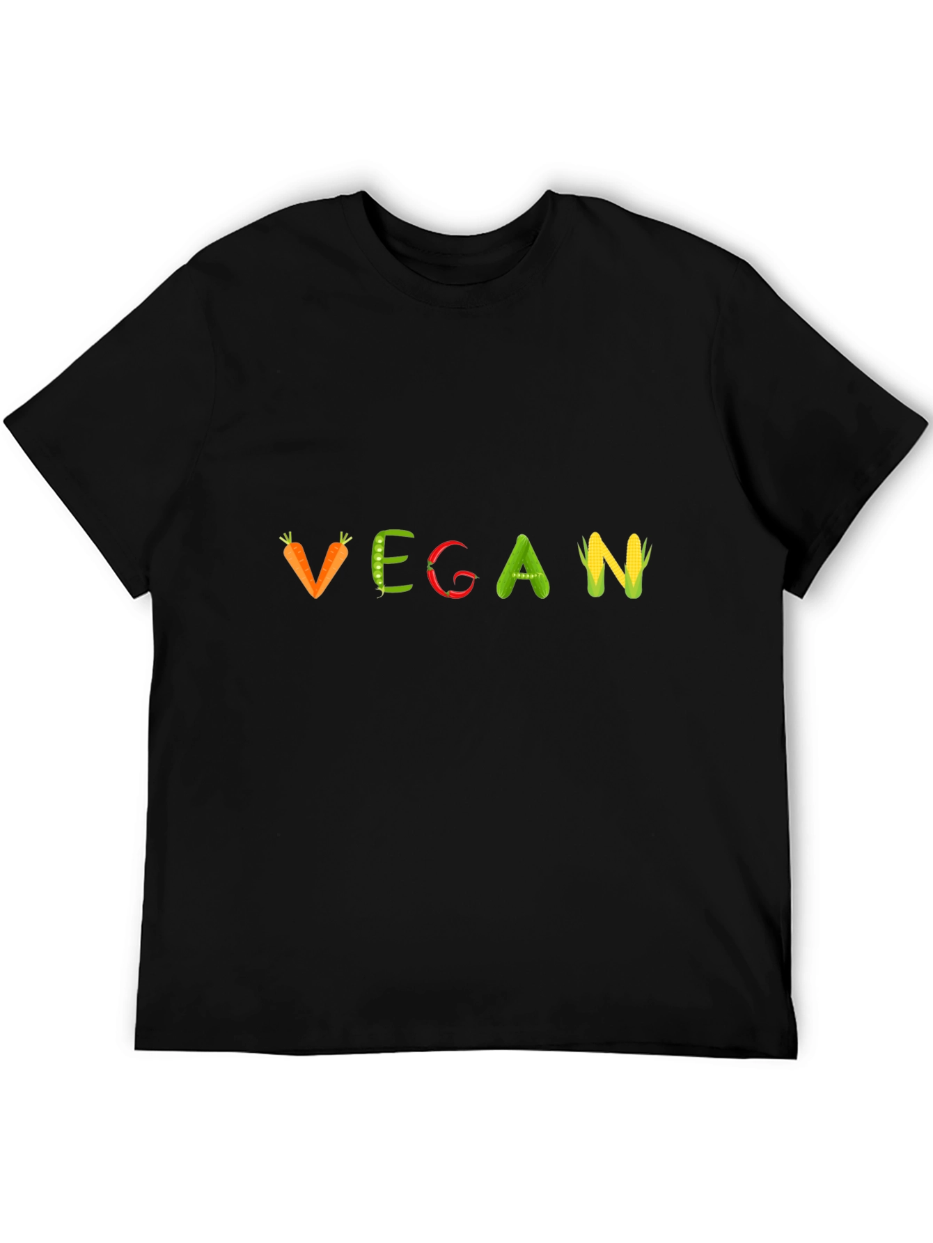 Vegan Graphic T-Shirt - Food Lettering