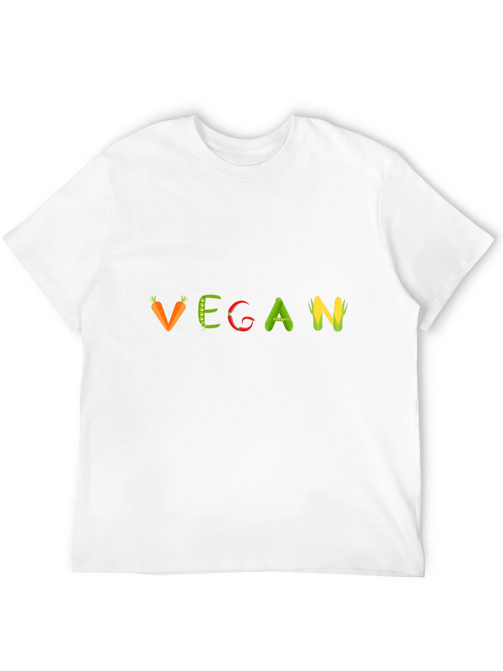 Vegan Graphic T-Shirt - Food Lettering