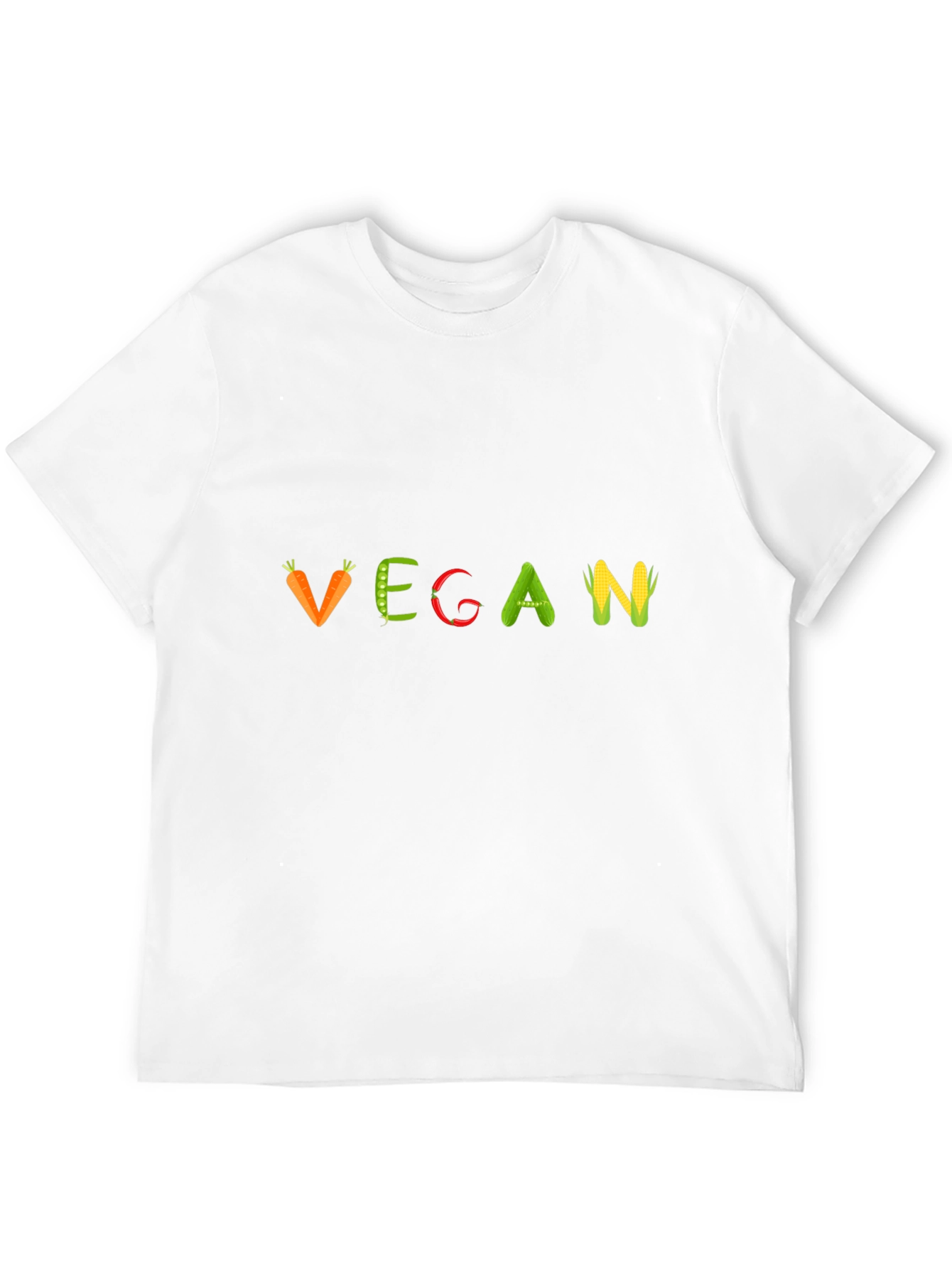 Vegan Graphic T-Shirt - Food Lettering