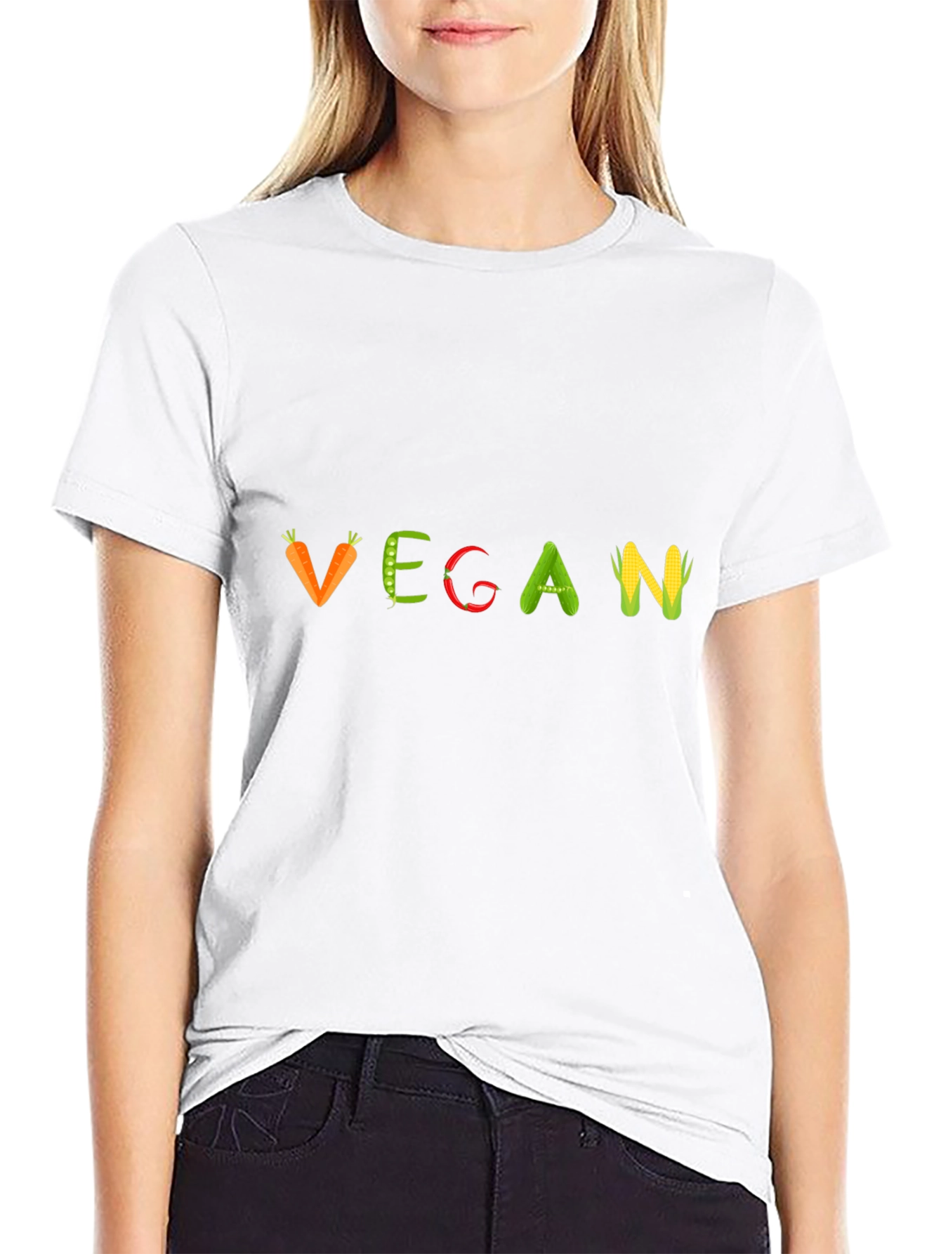 Vegan Graphic T-Shirt - Food Lettering