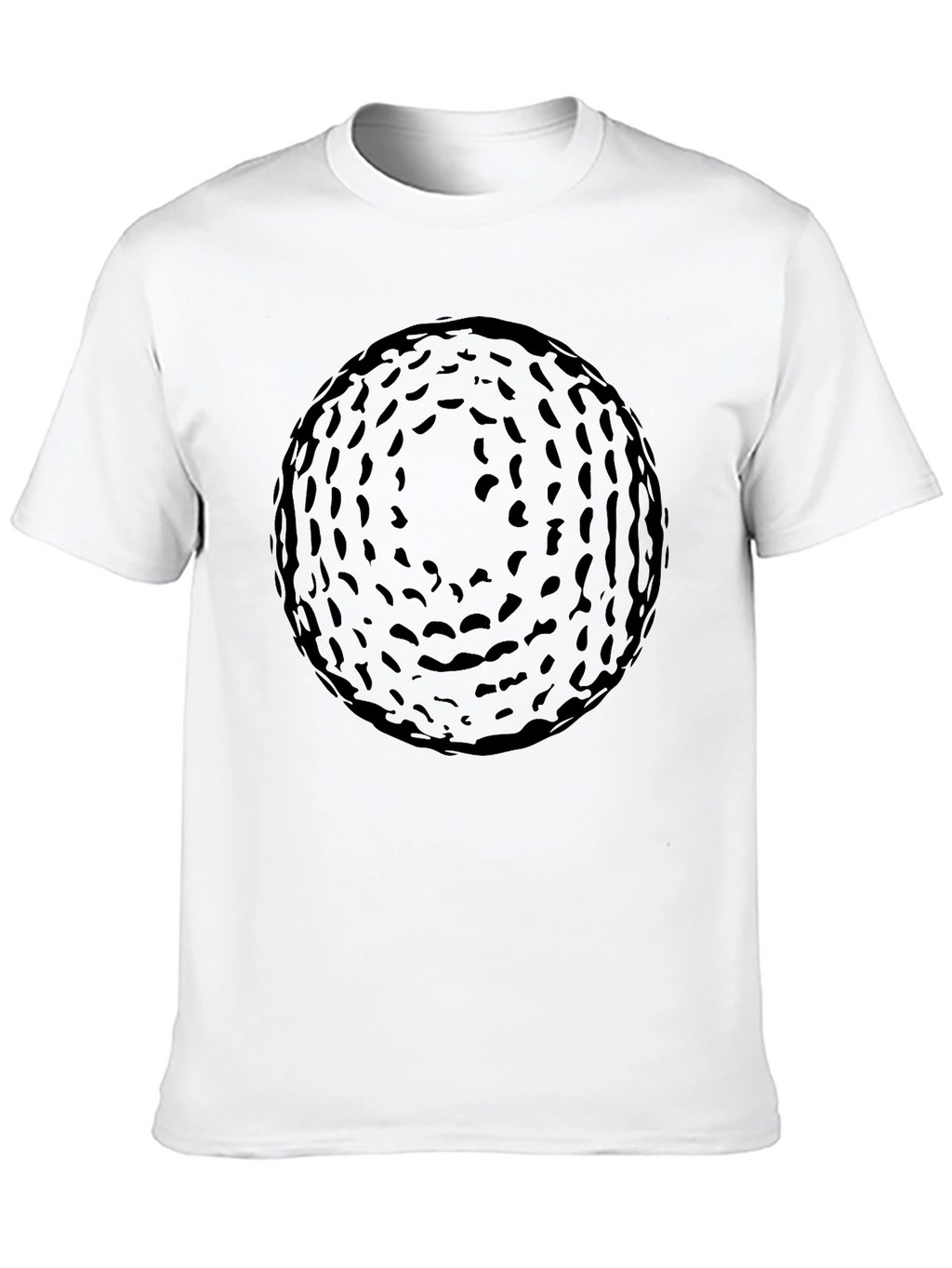 Mens Black Graphic T-Shirt - Abstract Sphere Design