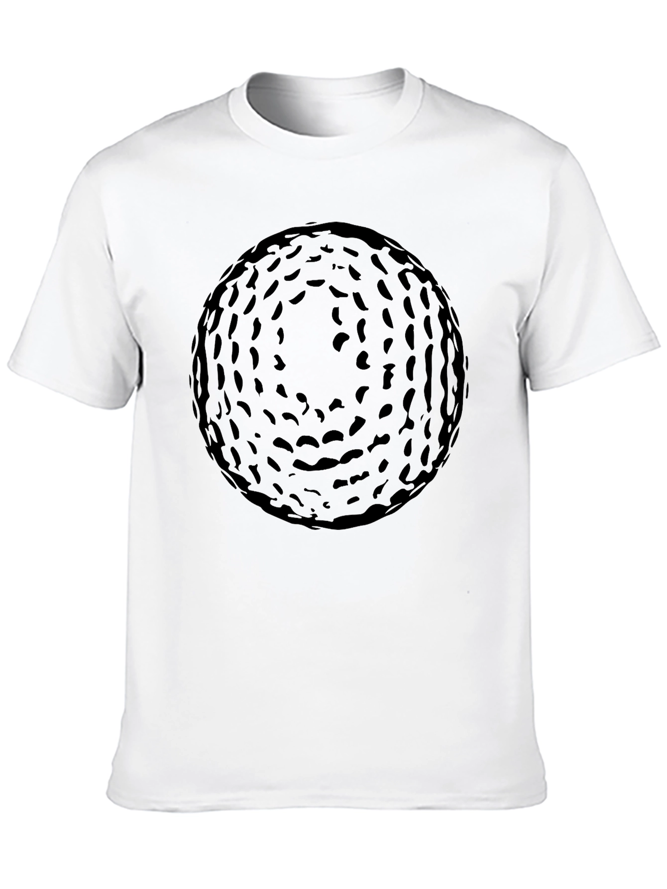 Mens Black Graphic T-Shirt - Abstract Sphere Design