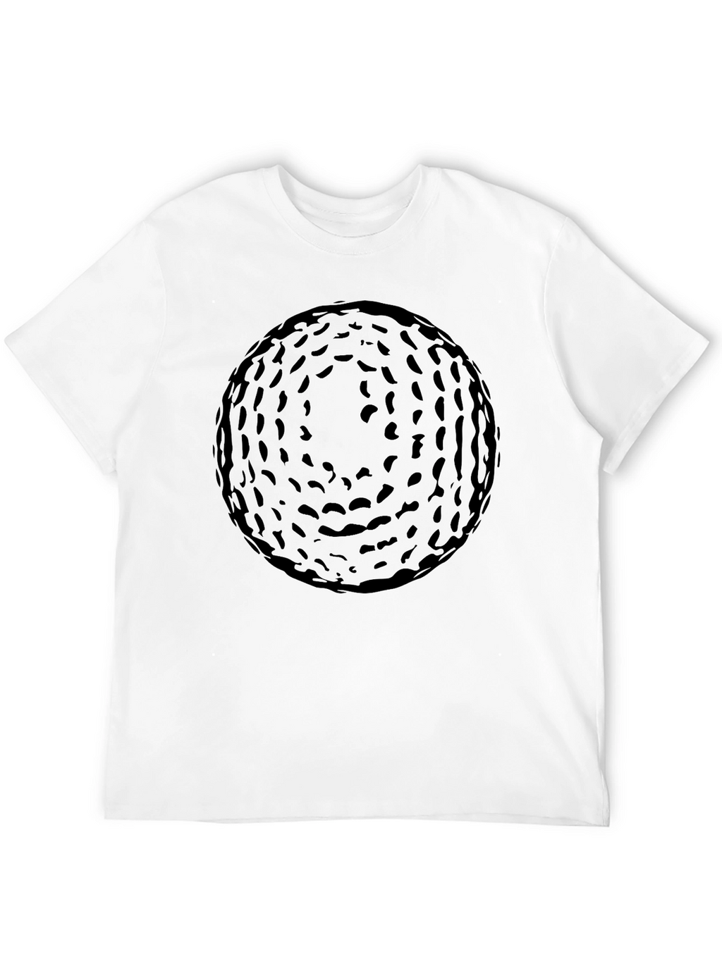 Mens Black Graphic T-Shirt - Abstract Sphere Design
