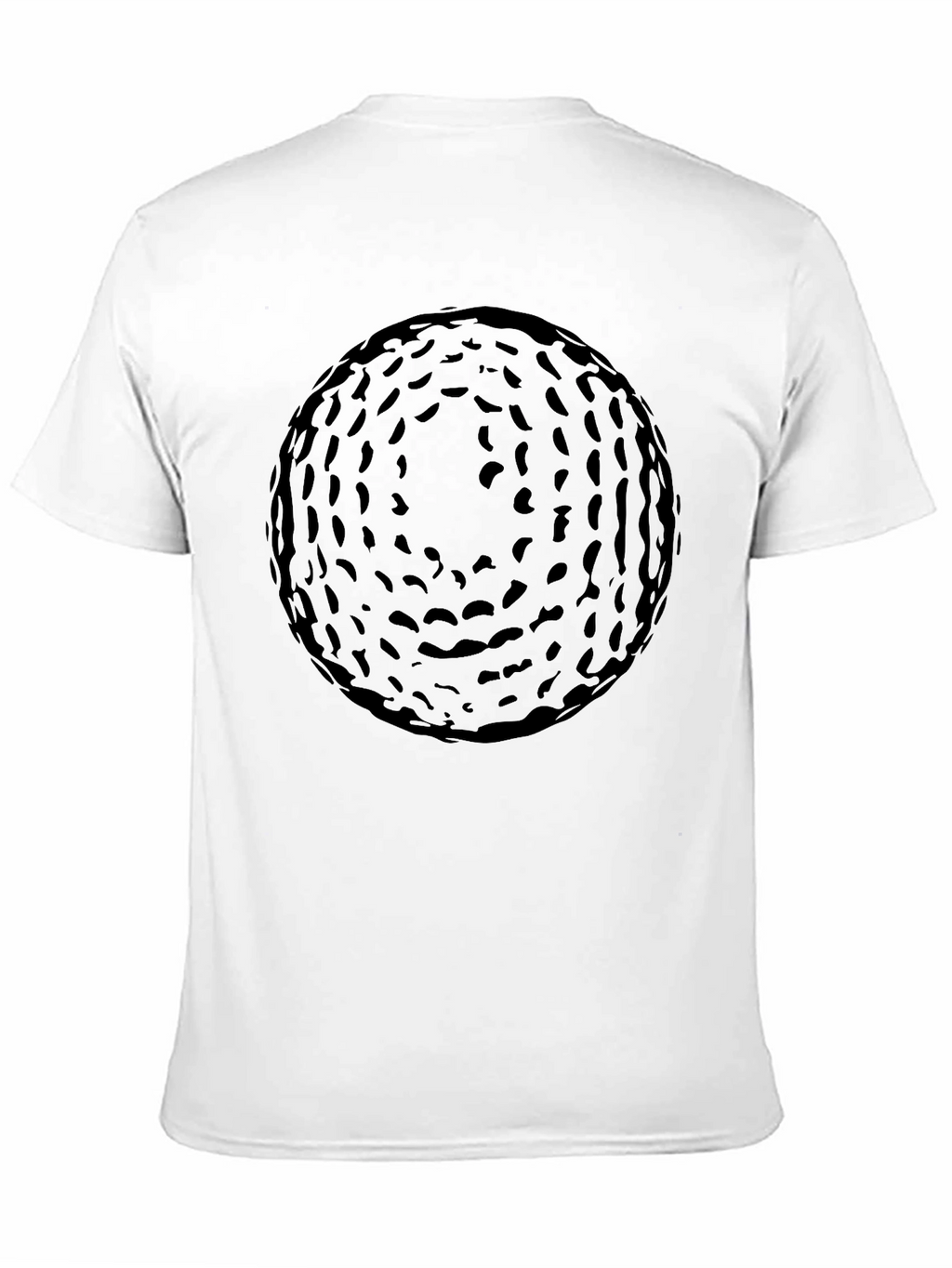 Mens Black Graphic T-Shirt - Abstract Sphere Design