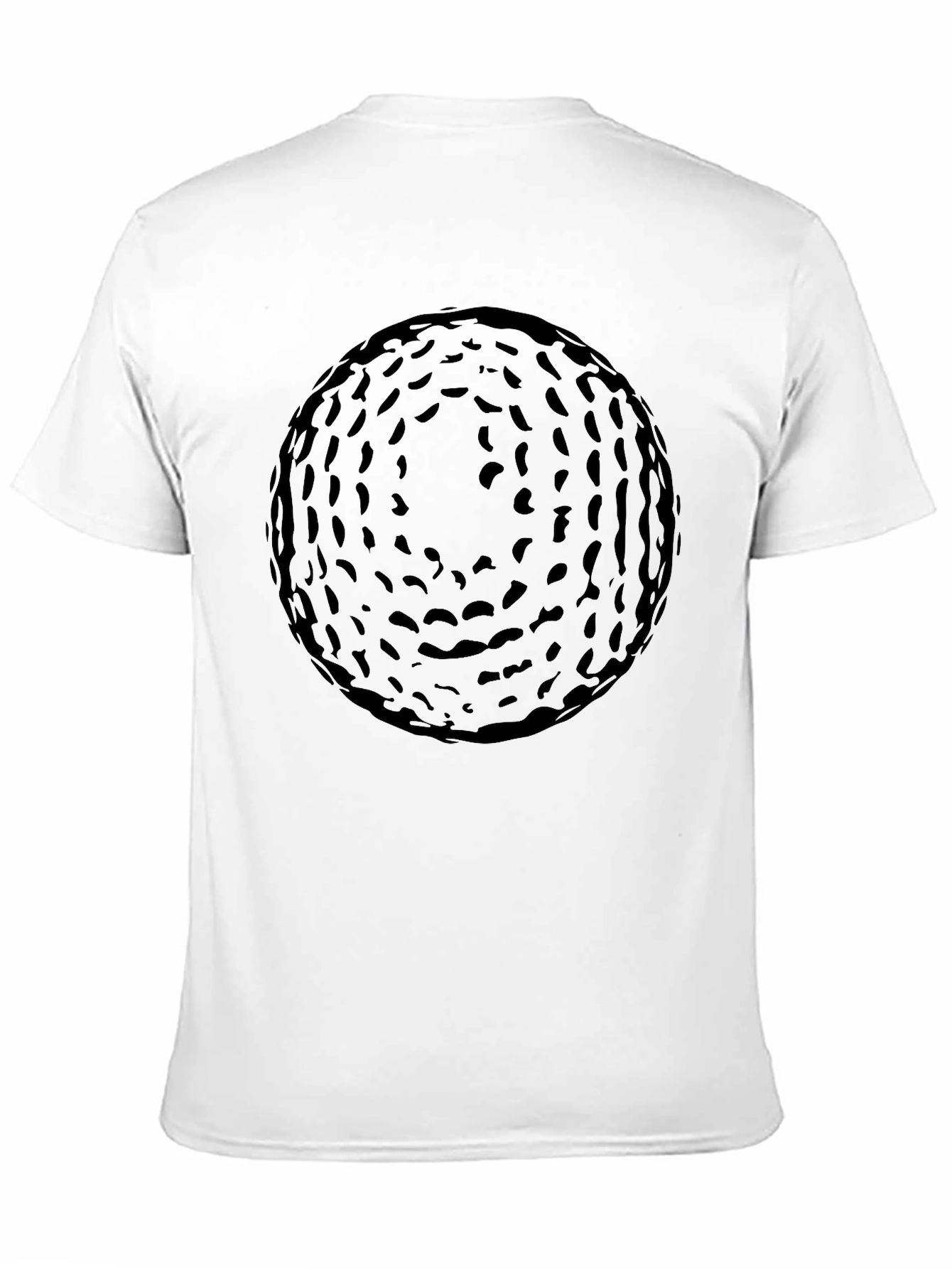 Mens Black Graphic T-Shirt - Abstract Sphere Design