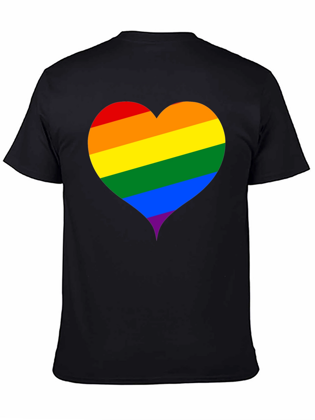 Pride Heart T-Shirt - Black LGBTQ+ Love Tee