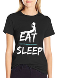 Eat Sleep Yoga T-Shirt Funny Gym Tee