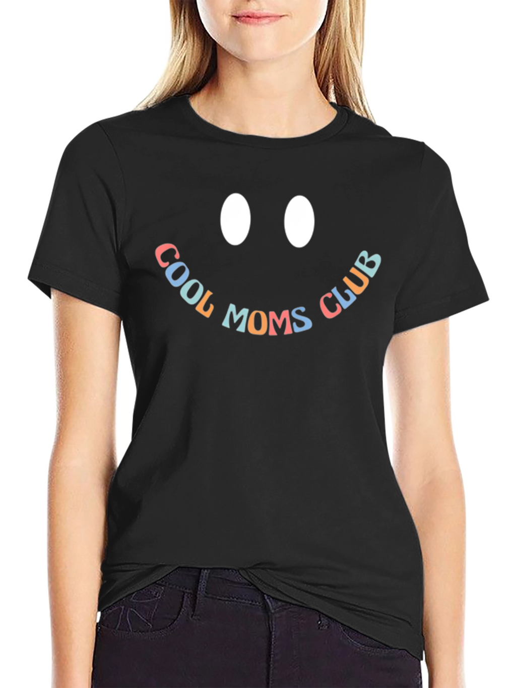 Cool Moms Club Black Graphic Tee