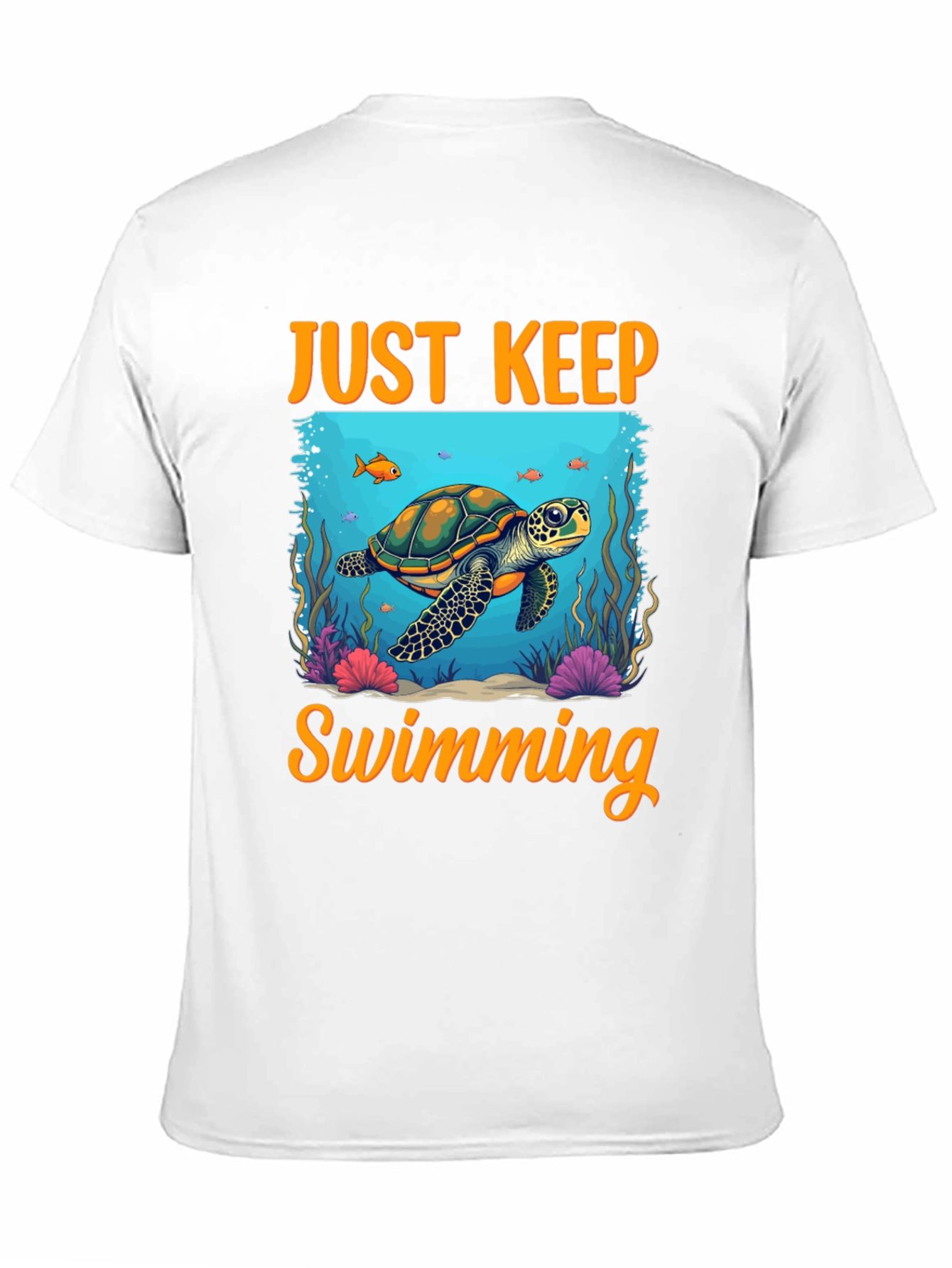 Just Keep Swimming Turtle Graphic Tee