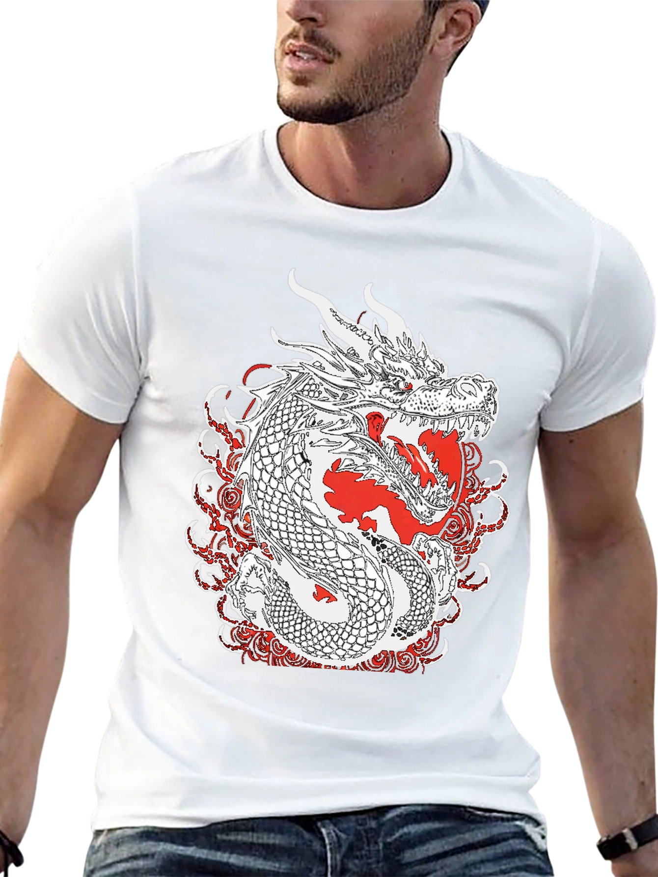 Dragon Graphic T-Shirt - Cool Casual Tee