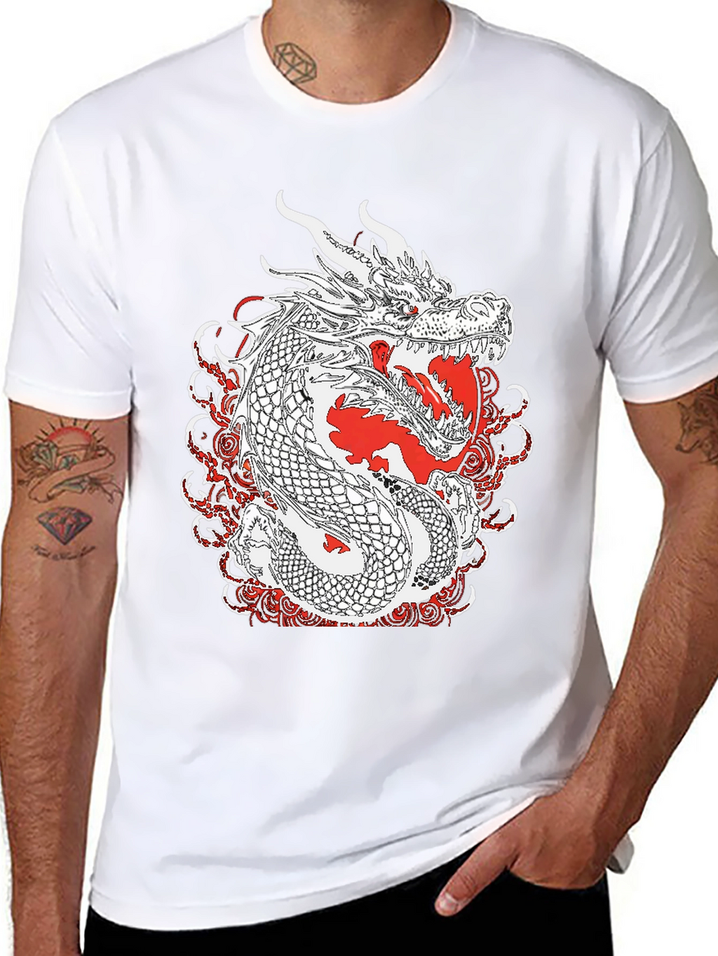 Dragon Graphic T-Shirt - Cool Casual Tee