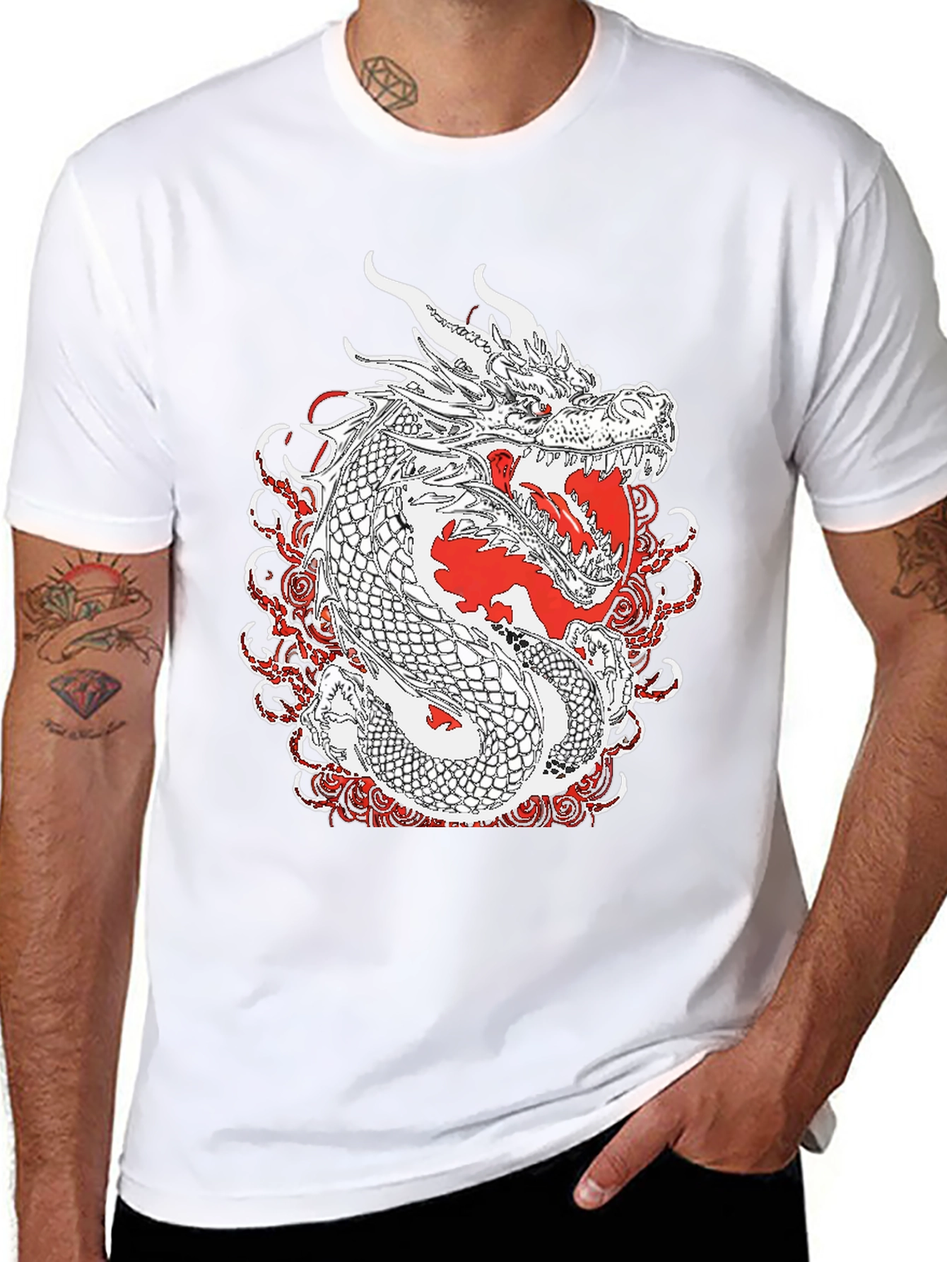 Dragon Graphic T-Shirt - Cool Casual Tee