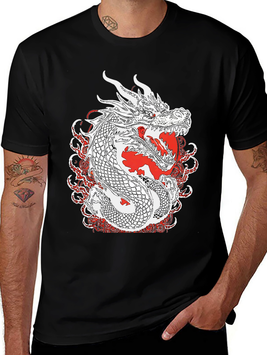 Dragon Graphic T-Shirt - Cool Casual Tee