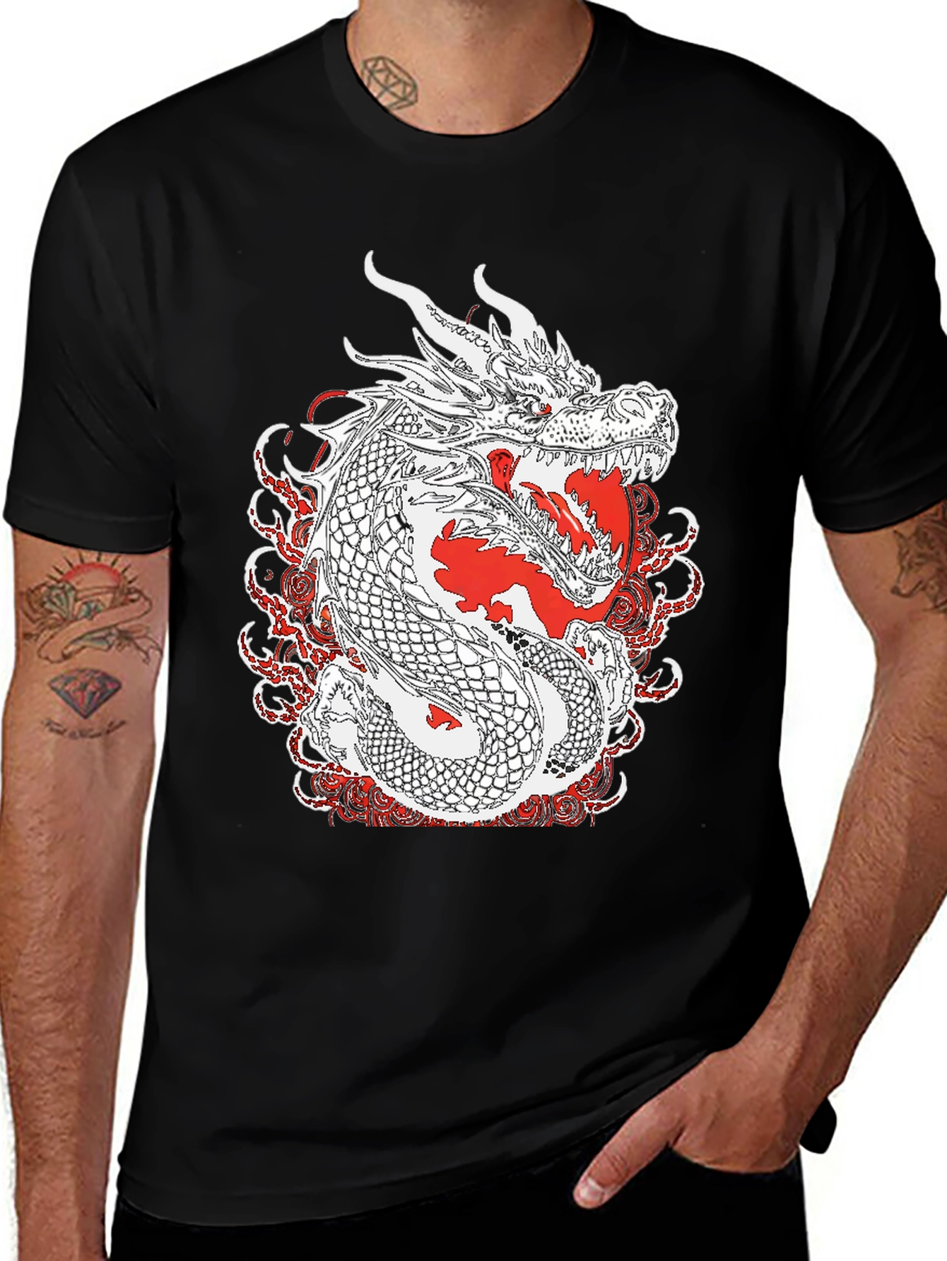 Dragon Graphic T-Shirt - Cool Casual Tee
