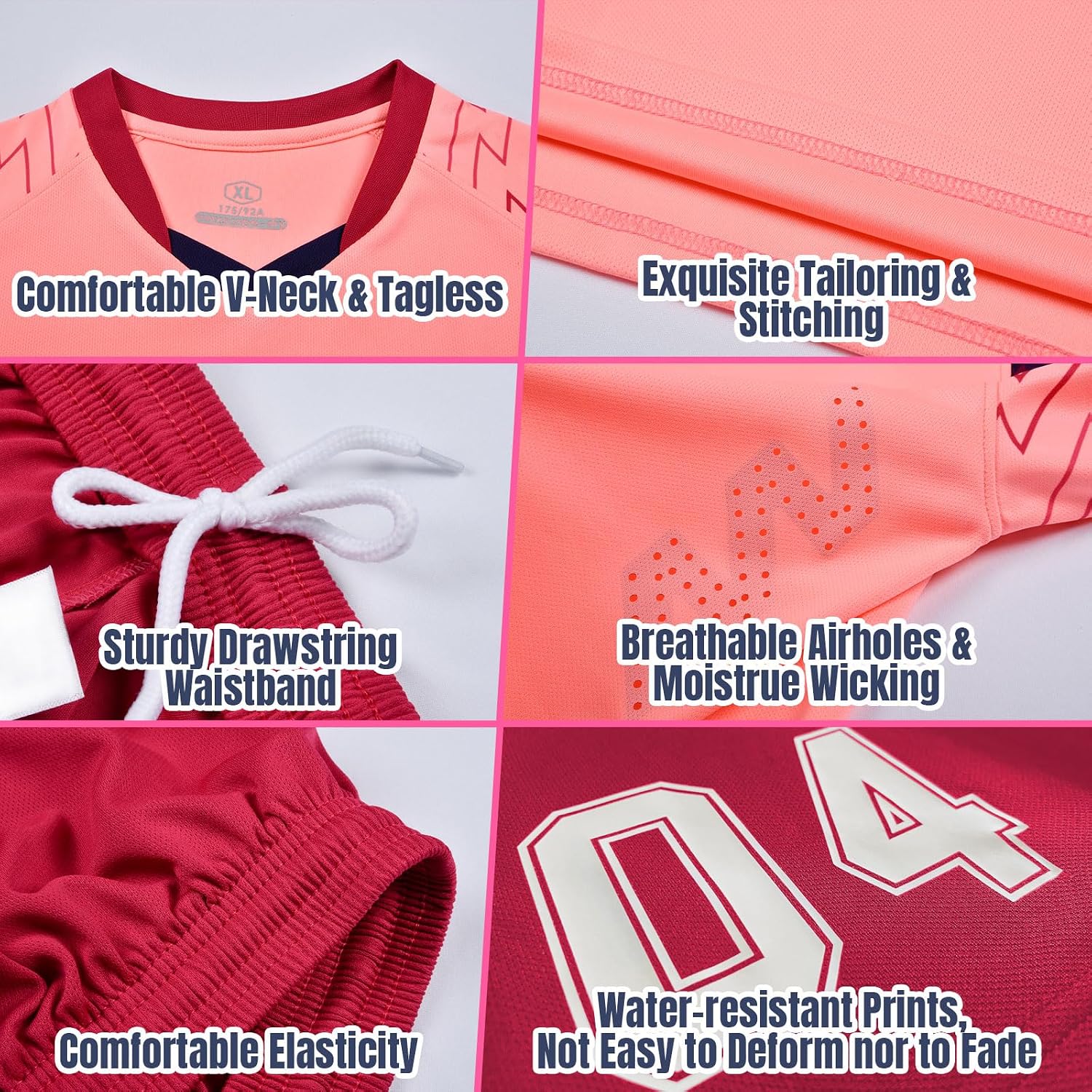 Custom Soccer Jersey for Men Women Kids - Personalized Name Number Logo