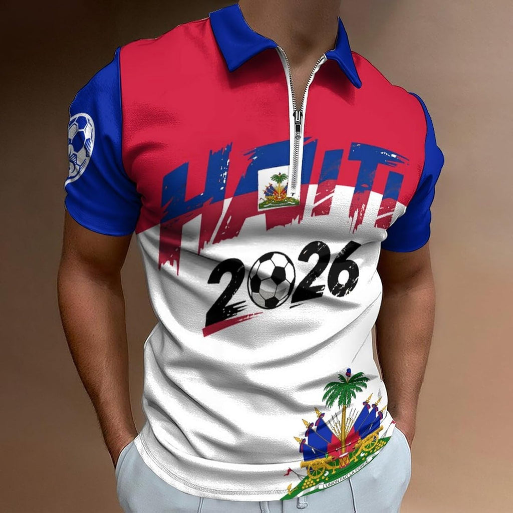 Men's Soccer Jersey - Quarter Zip T-Shirt for Fans