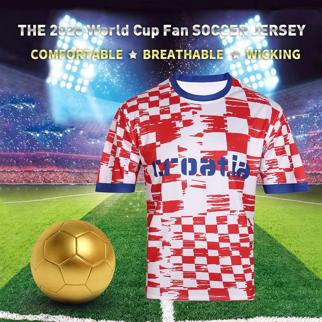 2026 World Cup Fan Soccer Jersey - Lightweight Cloth, Classic Style