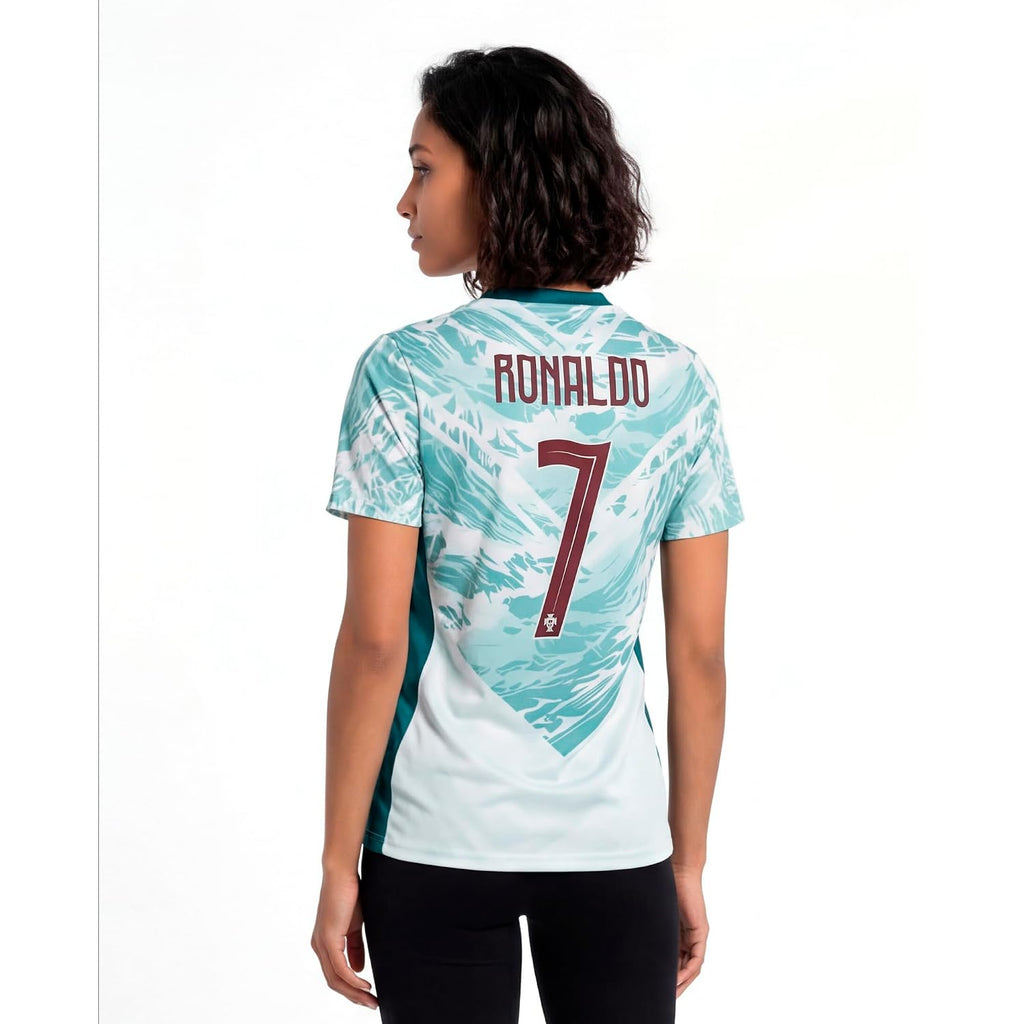 Women's Portugal Away Soccer Jersey - Replica Style Cloth