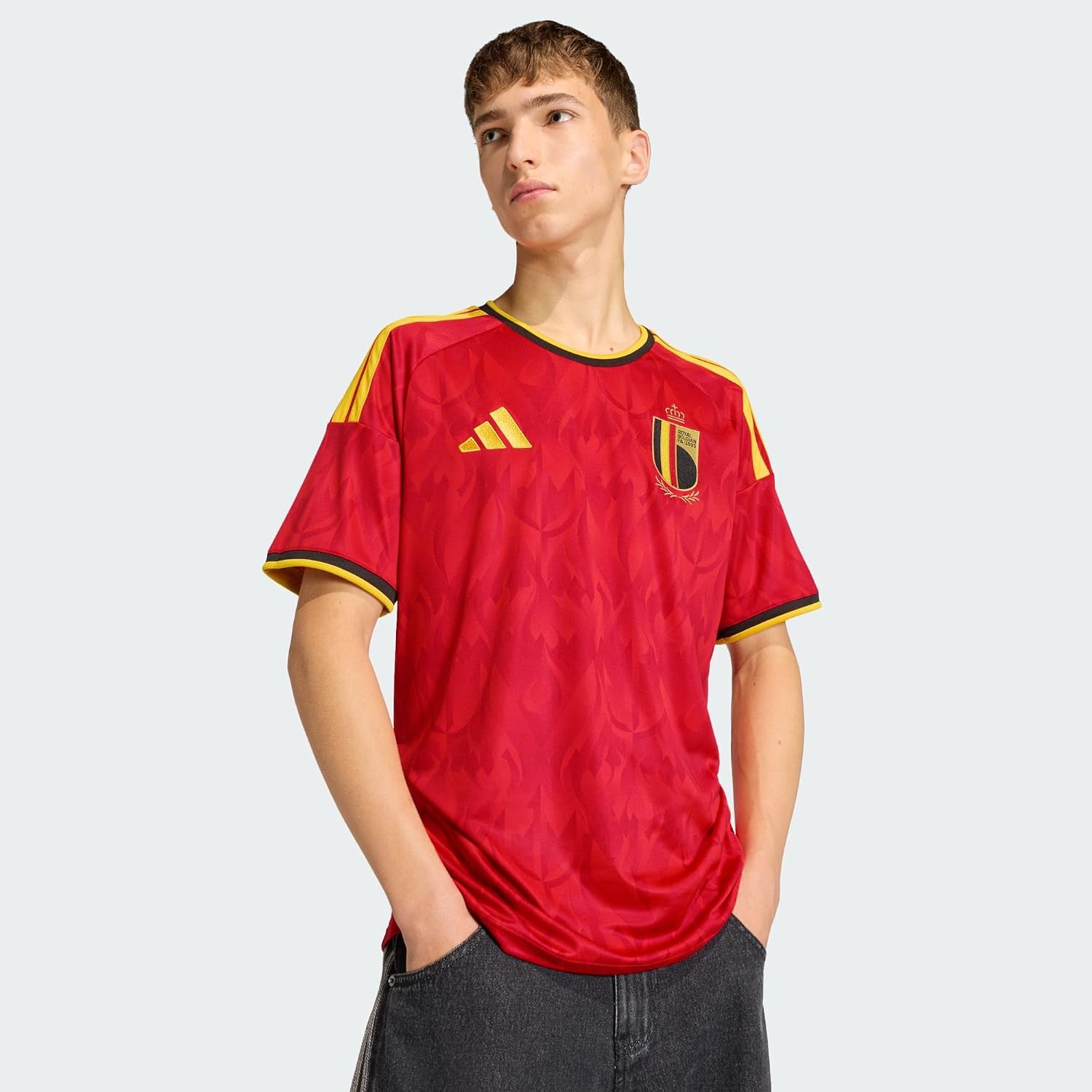 Men's Belgium Home Replica Soccer Jersey