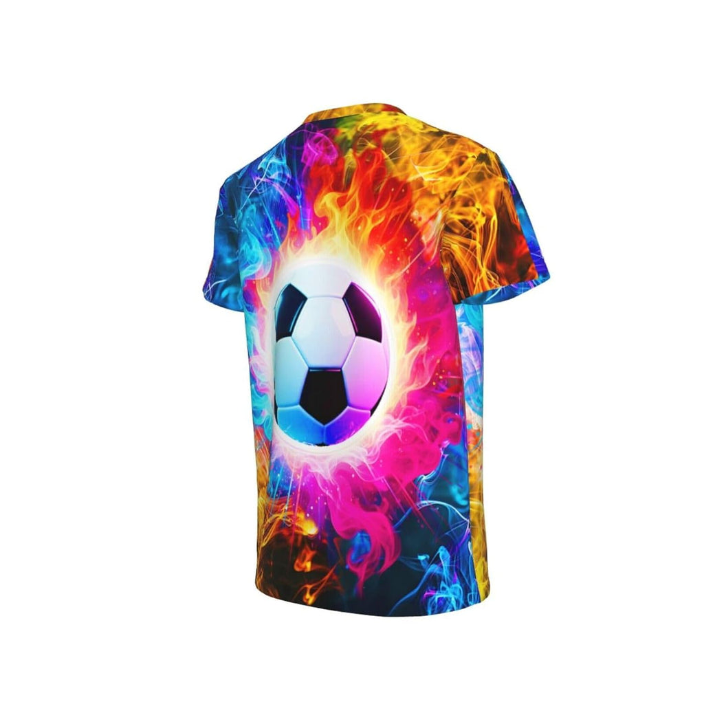 Boys 3D Graphic Tie Dye Soccer Jersey Short Sleeve Crew Neck Tee Size 6-16