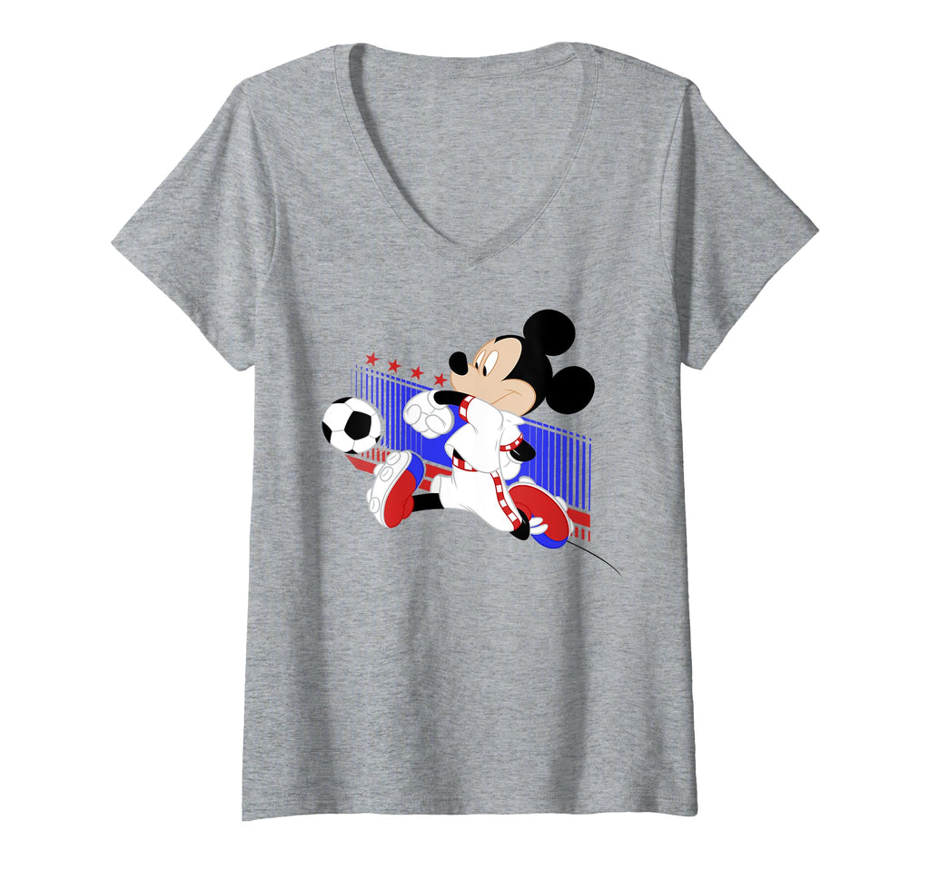 Disney Mickey & Friends Croatia Soccer V-Neck T-Shirt