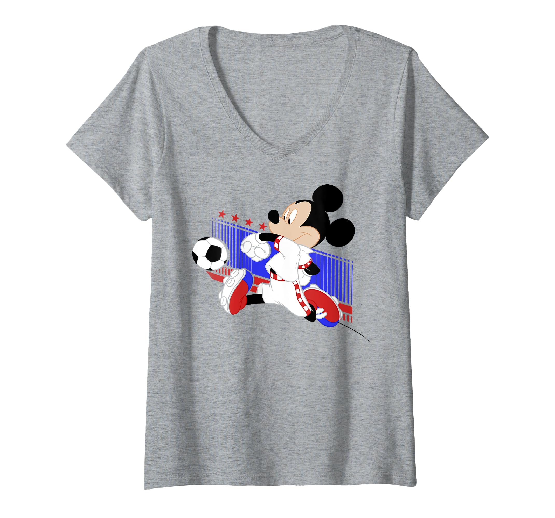 Disney Mickey & Friends Croatia Soccer V-Neck T-Shirt