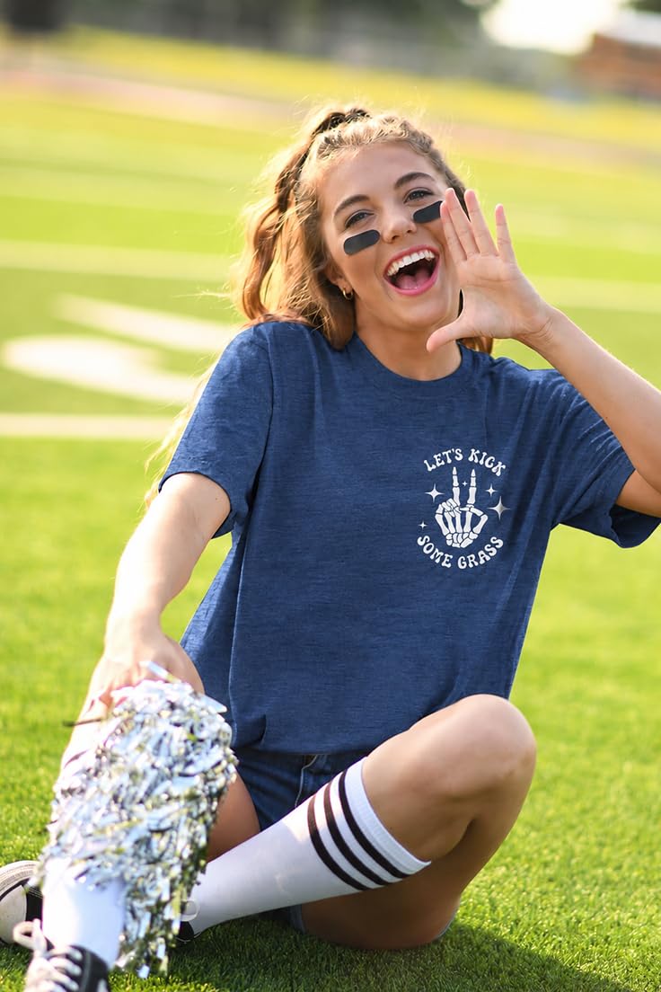 Women's Soccer Jersey Short Sleeve Tee - Game Day Bow Top