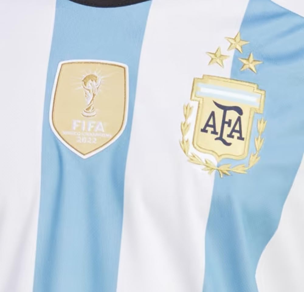 Argentina 22 Winners Home Soccer Jersey, White/Blue, XXXL