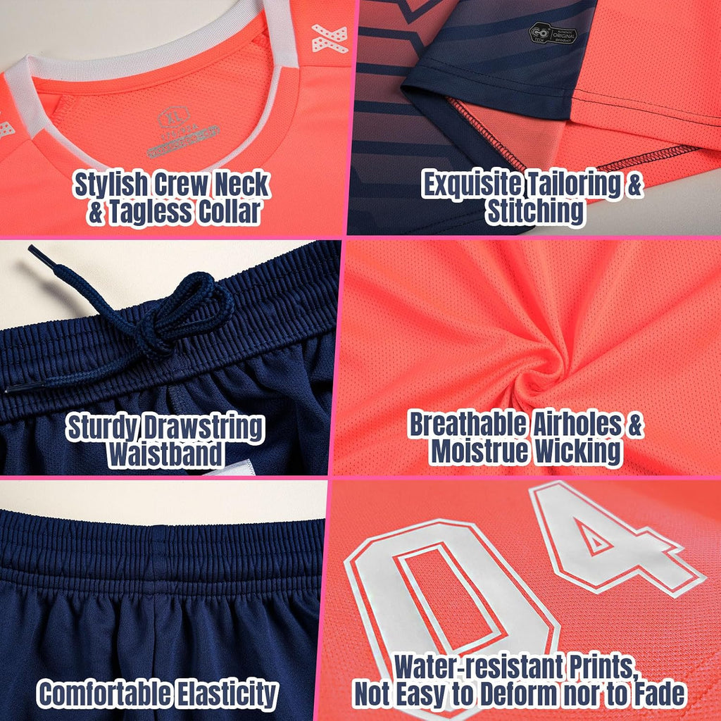 Custom Soccer Jersey for Kids & Adults with Name, Number & Logo