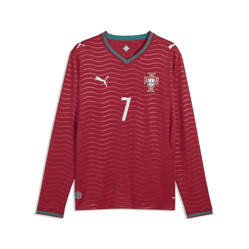 Men's Portugal Long Sleeve Soccer Jersey - Crew Neck Casual