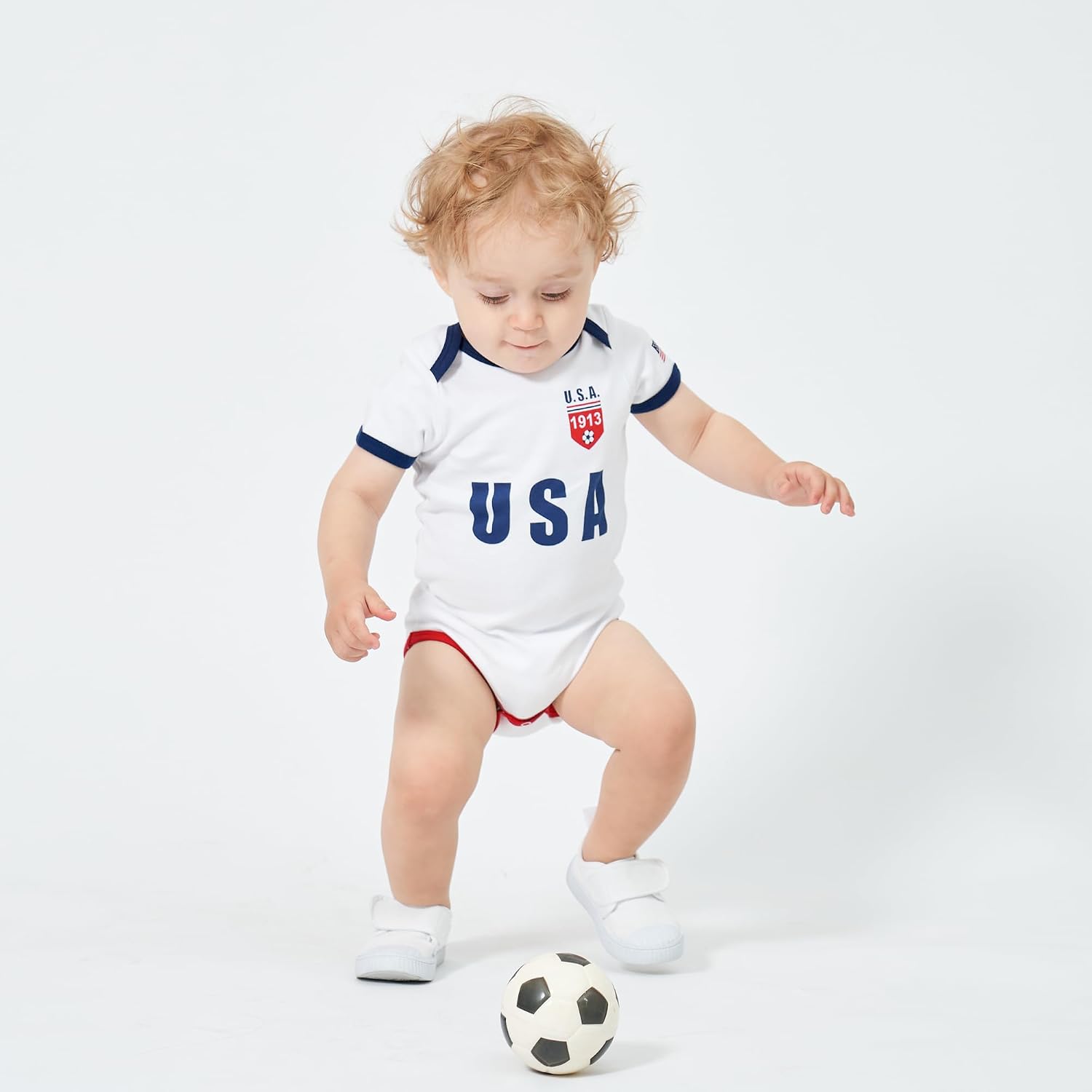 Baby Soccer Jersey Onesie - Infant & Toddler Clothes for Boys & Girls
