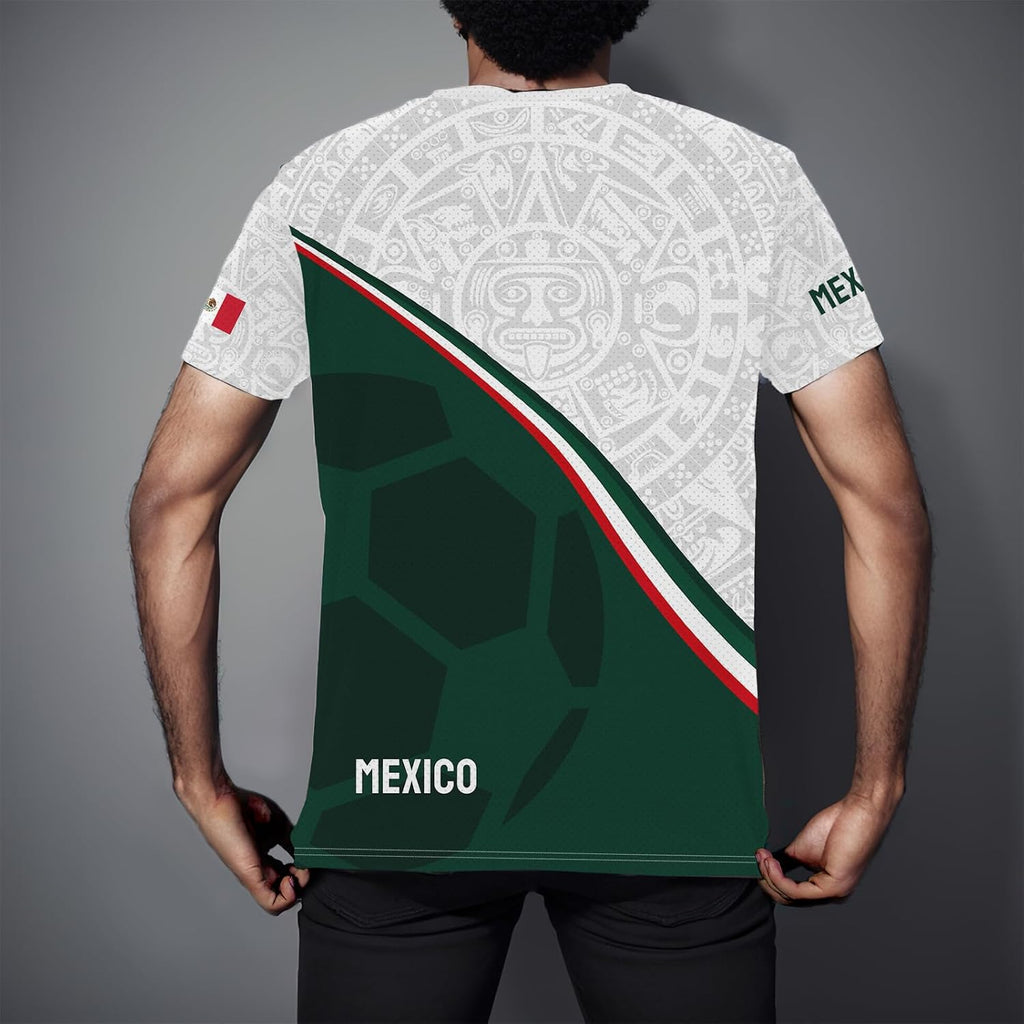 Men's Short Sleeve Soccer Jersey Top, Adult Sports Fan T-Shirt